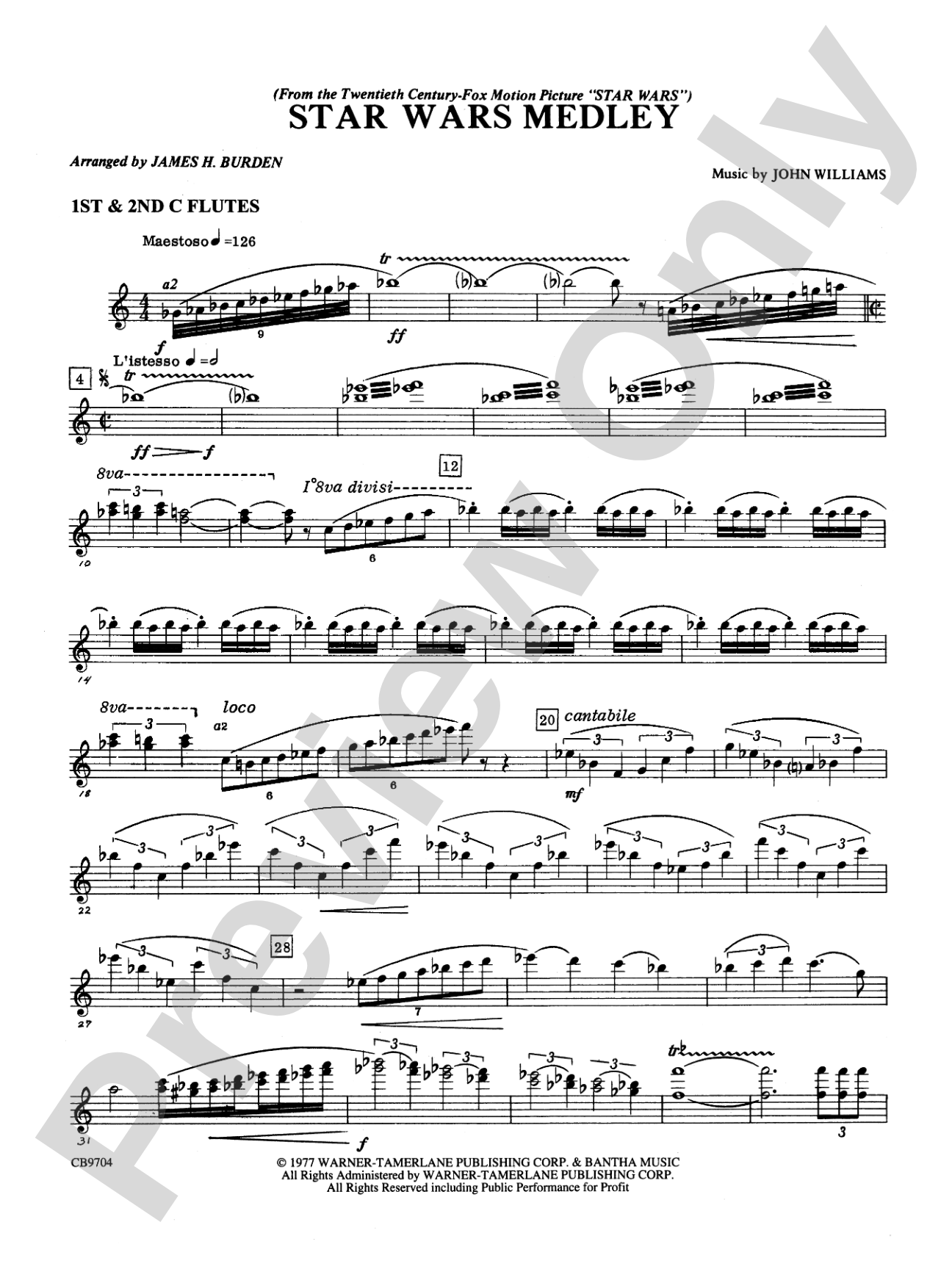 Star Wars® Medley: 1st & 2nd Flute