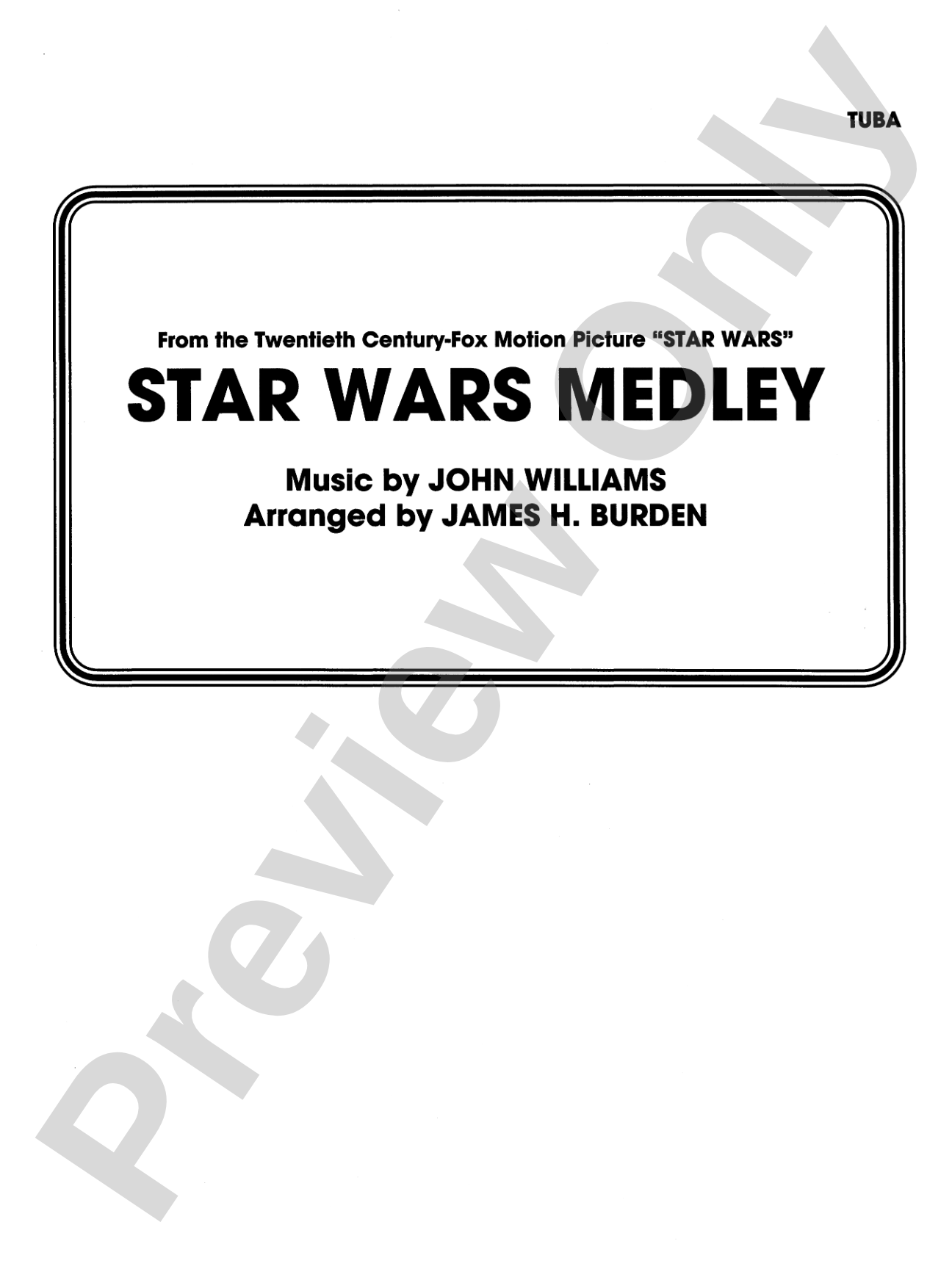 Star Wars® Medley: Tuba