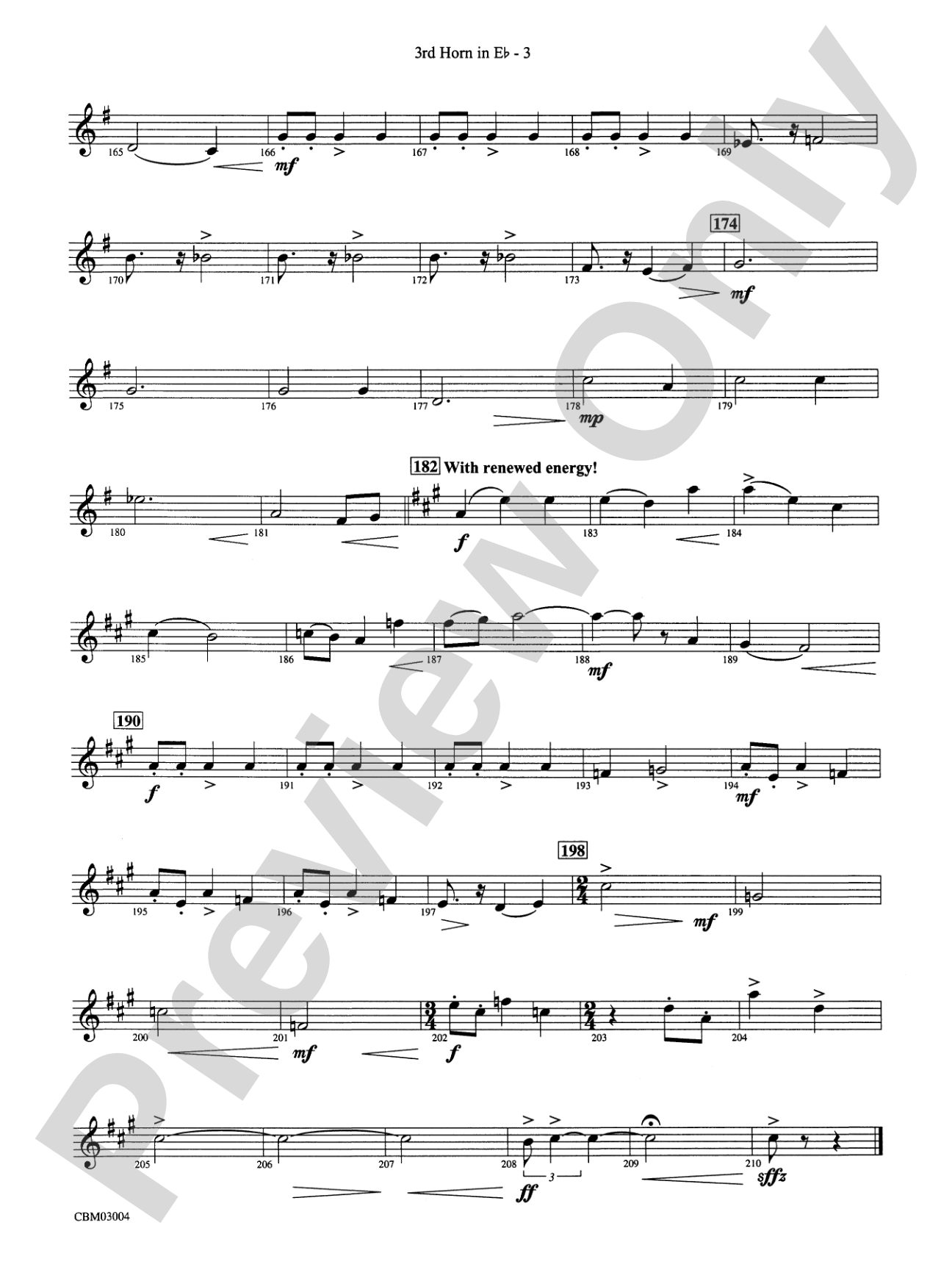 Harry Potter and the Chamber of Secrets, Symphonic Suite from: (wp) 3rd Horn in E-flat