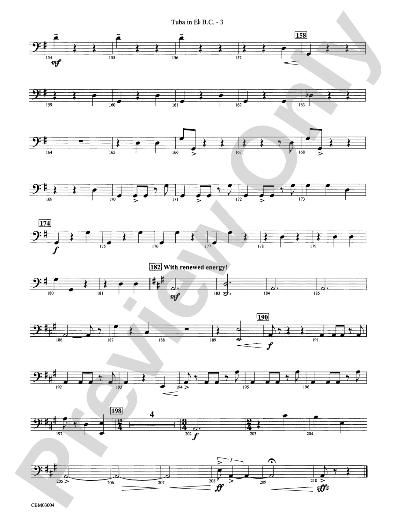 Harry Potter and the Chamber of Secrets, Symphonic Suite from: (wp) E-flat Tuba B.C.
