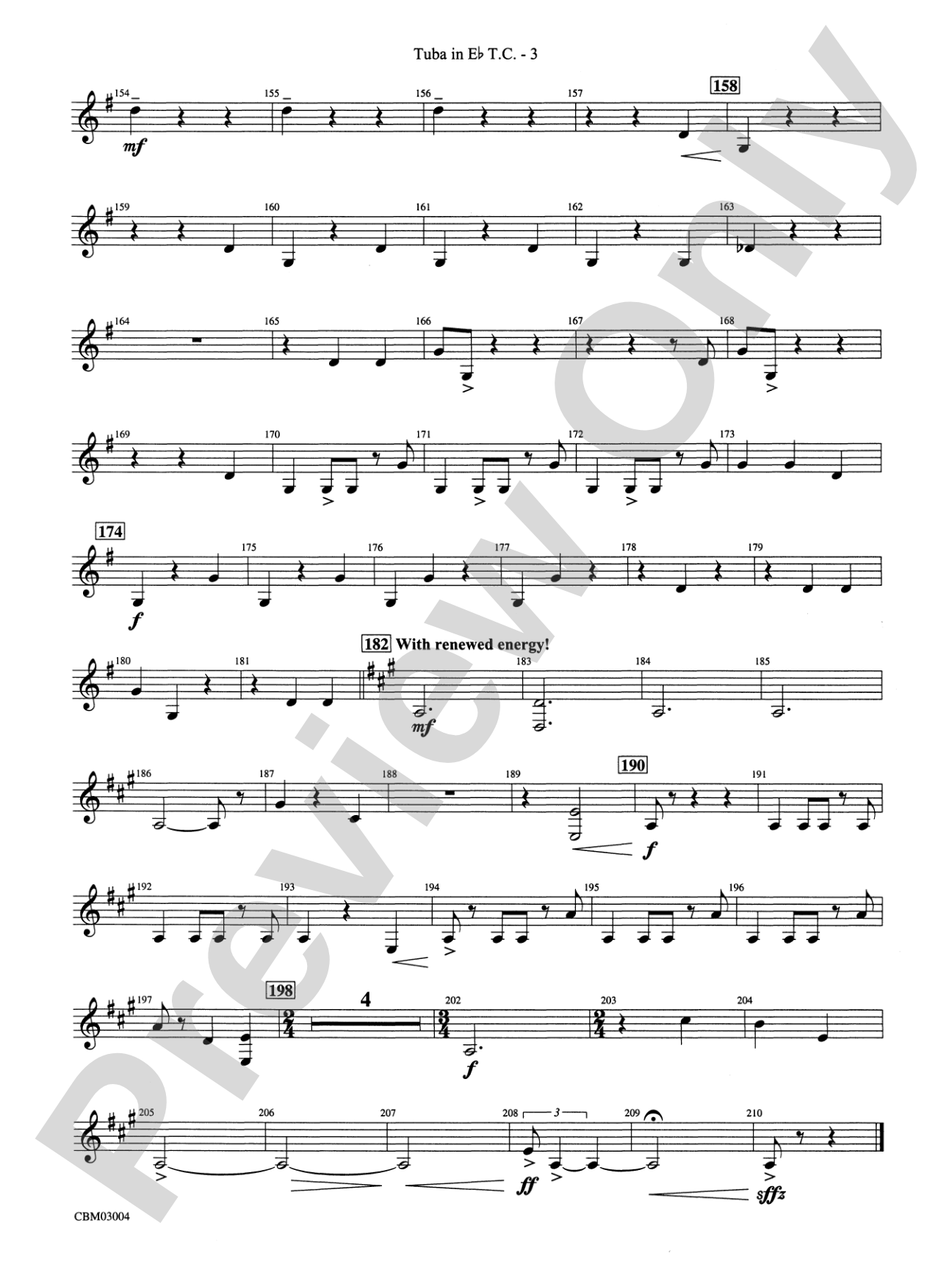 Harry Potter and the Chamber of Secrets, Symphonic Suite from: (wp) E-flat Tuba T.C.