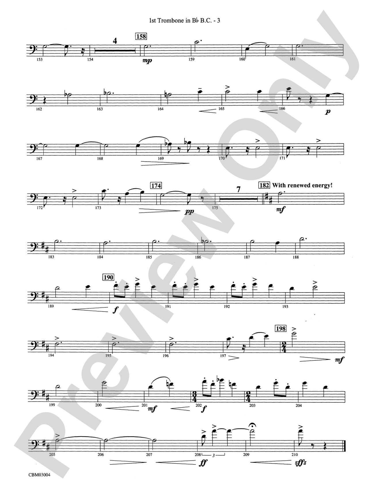 Harry Potter and the Chamber of Secrets, Symphonic Suite from: (wp) 1st B-flat Trombone B.C.