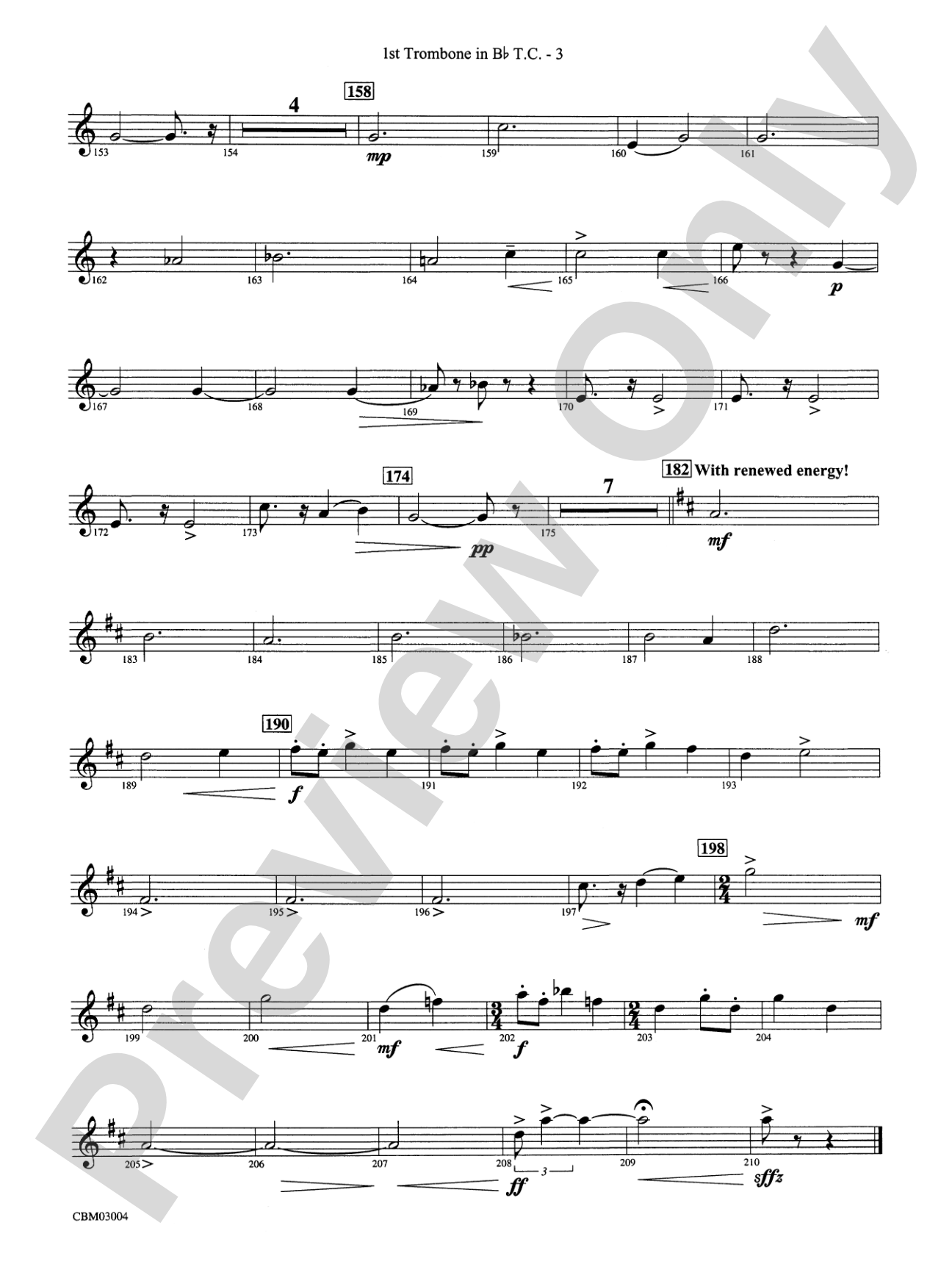 Harry Potter and the Chamber of Secrets, Symphonic Suite from: (wp) 1st B-flat Trombone T.C.