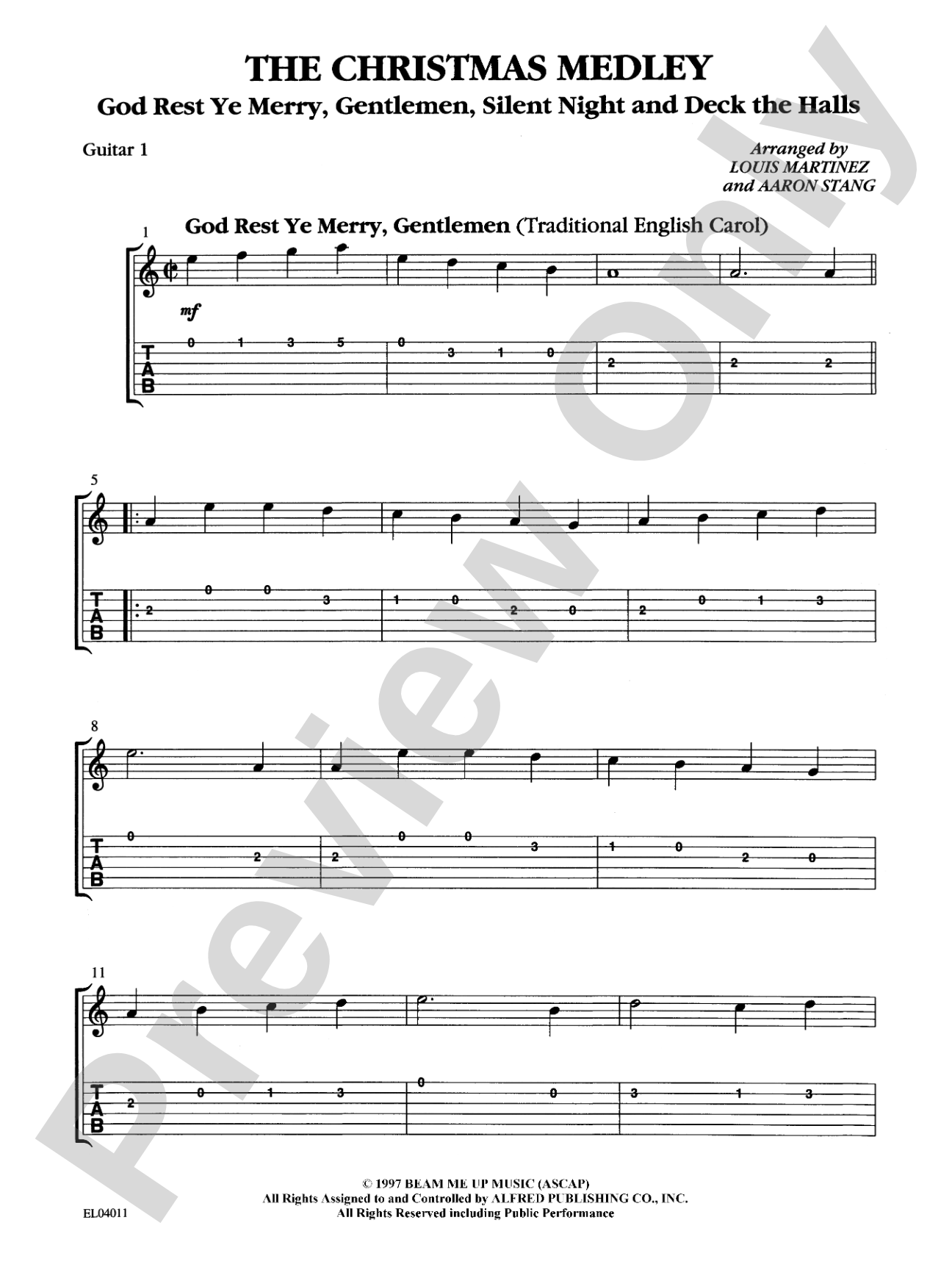 21st Century Guitar Ensemble Series: Christmas Medley: Guitar 1