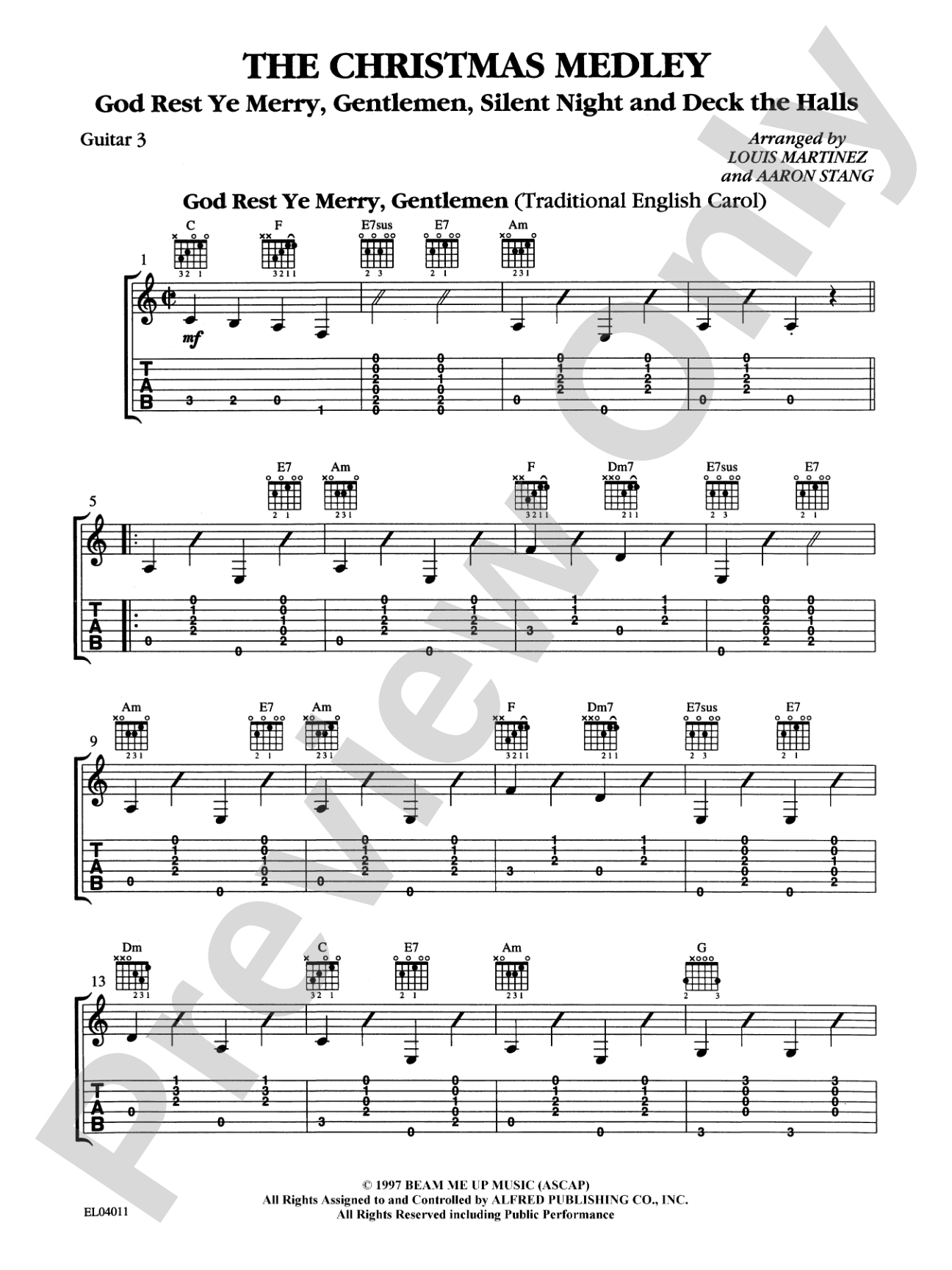 21st Century Guitar Ensemble Series: Christmas Medley: Guitar 3