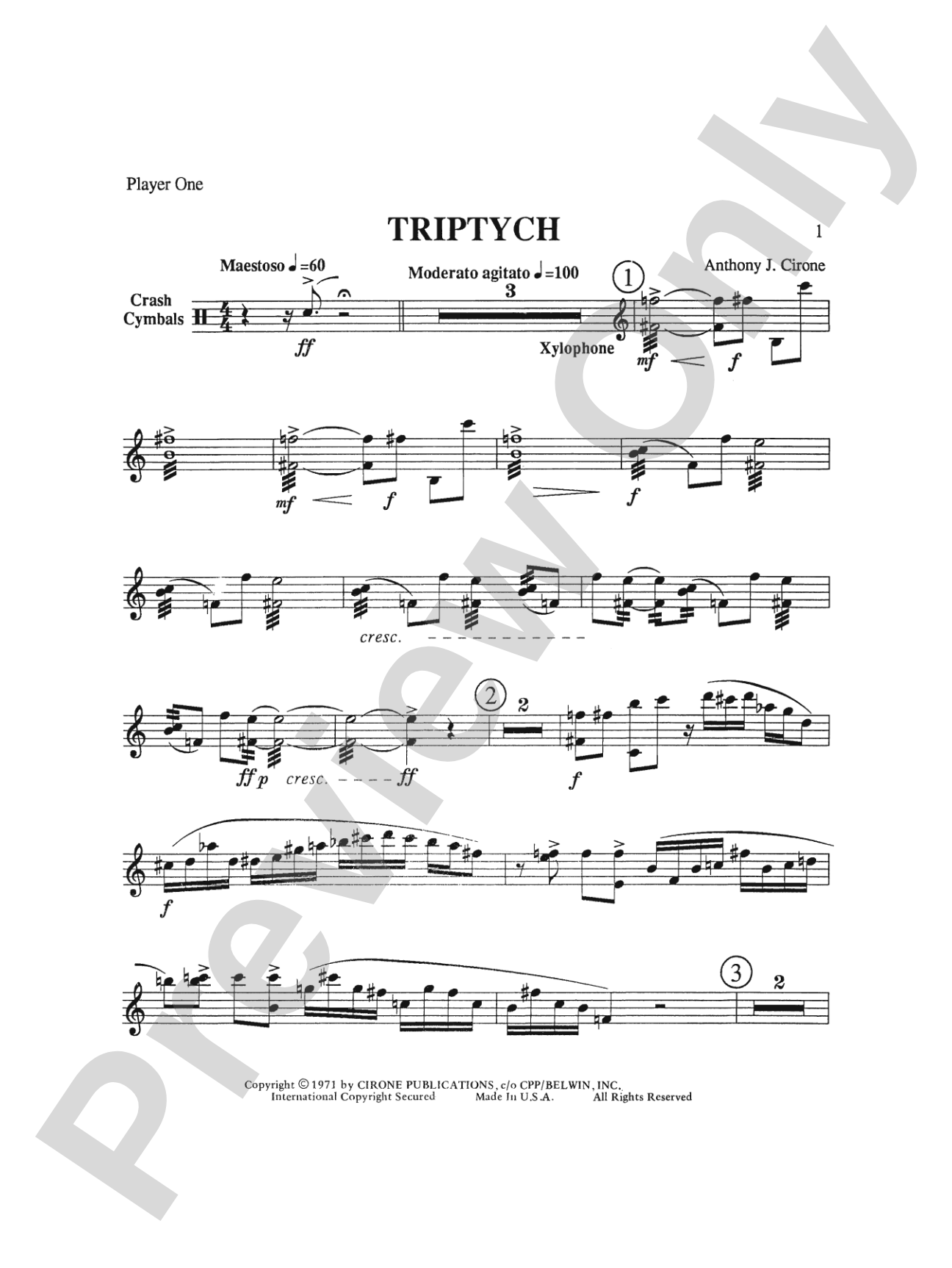 Triptych: 1st Percussion
