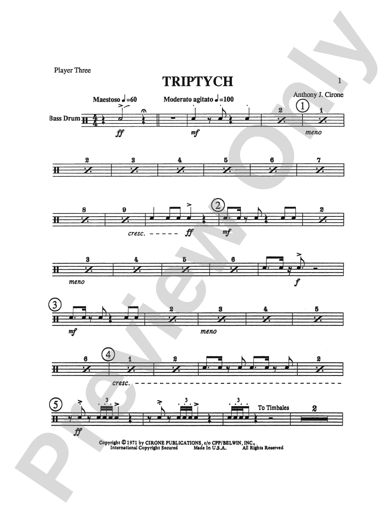 Triptych: 3rd Percussion