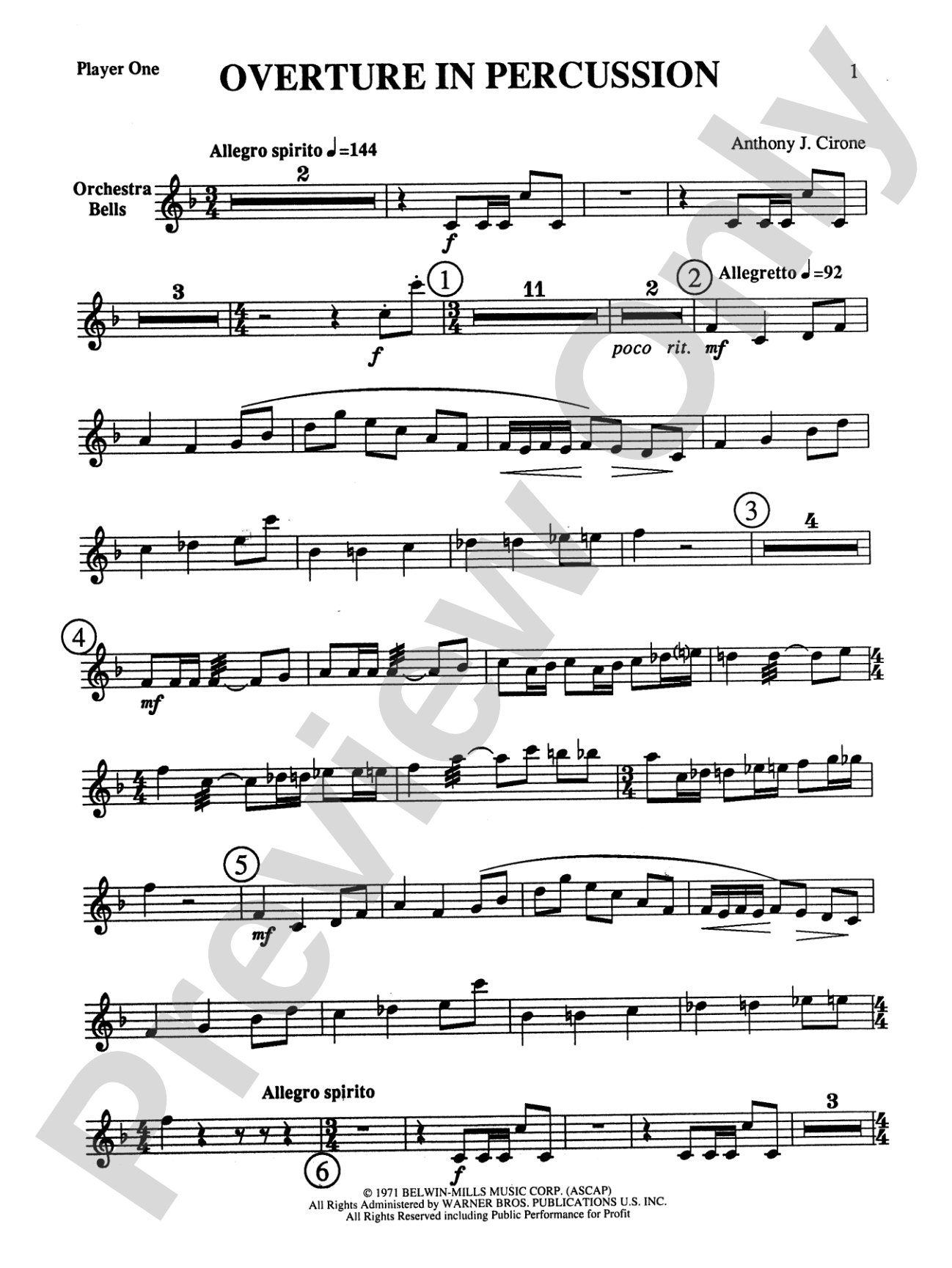 Overture in Percussion: 1st Percussion