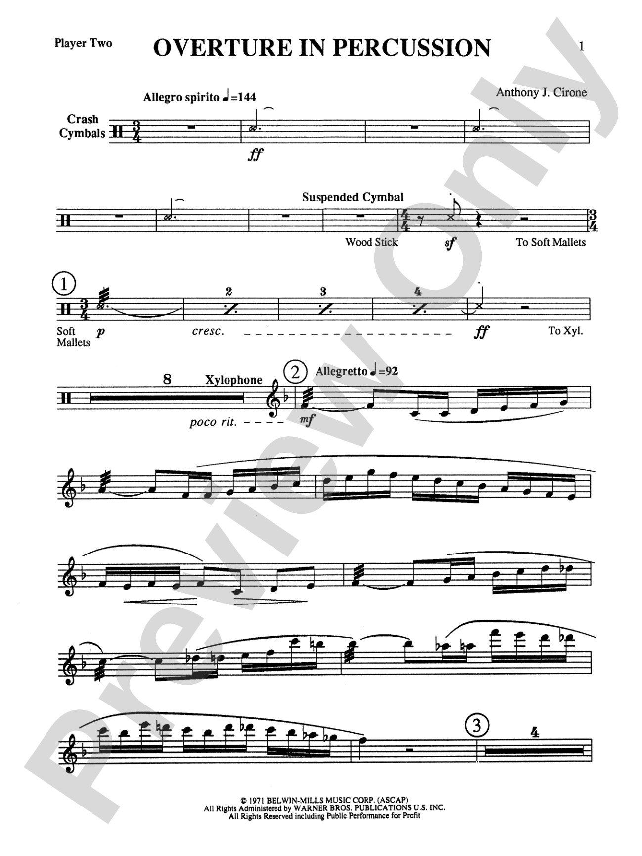 Overture in Percussion: 2nd Percussion