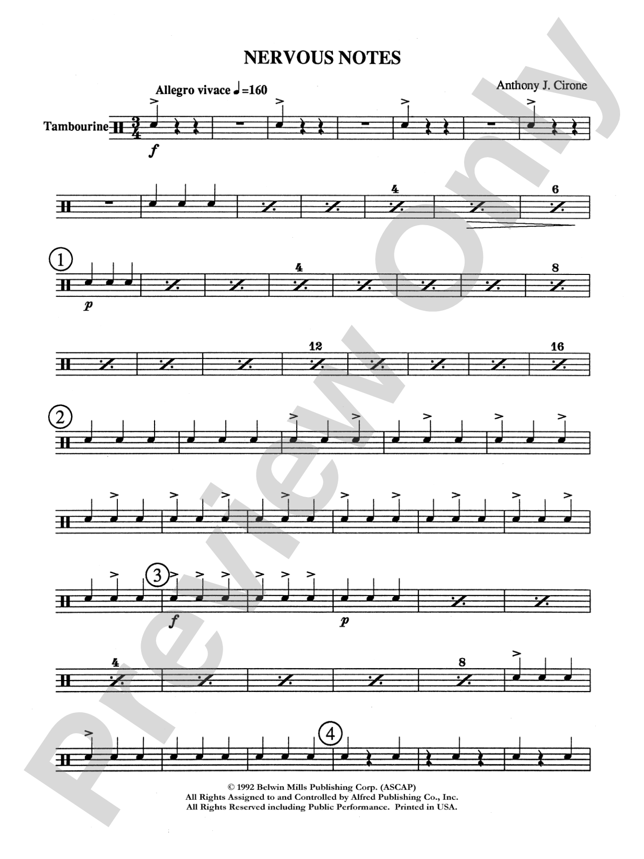Nervous Notes: Tambourine