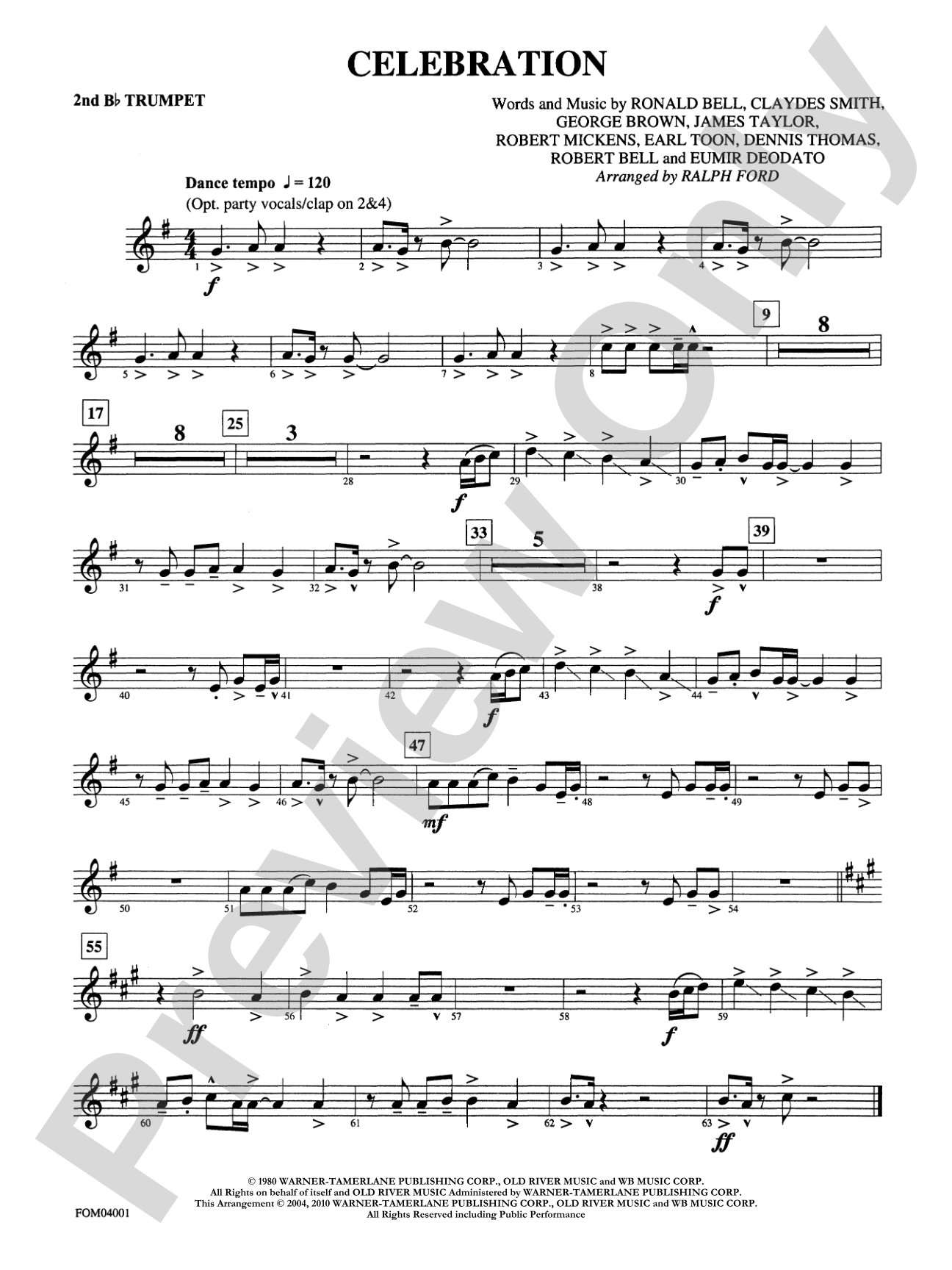 Celebration: 2nd B-flat Trumpet