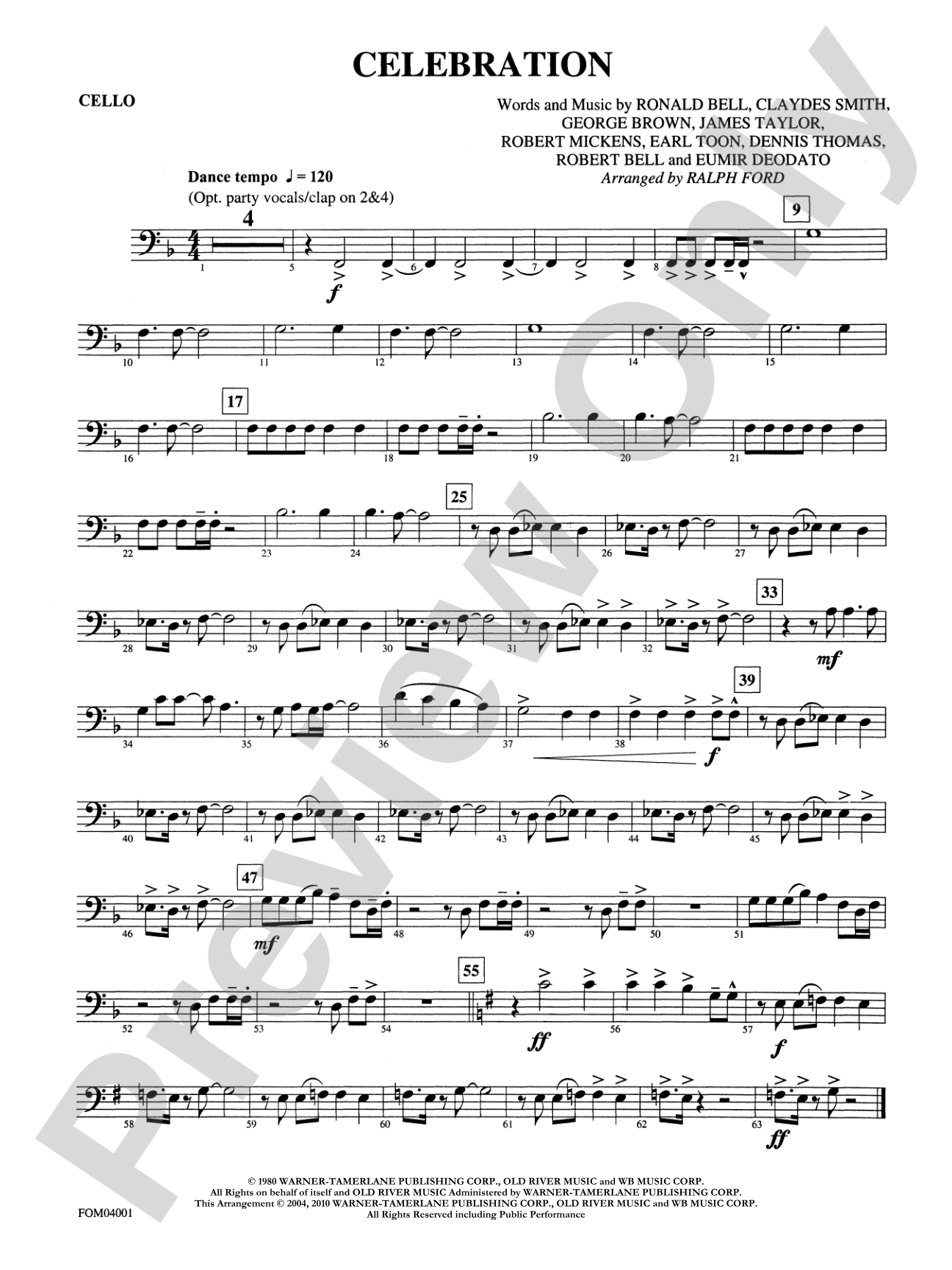 Celebration: Cello