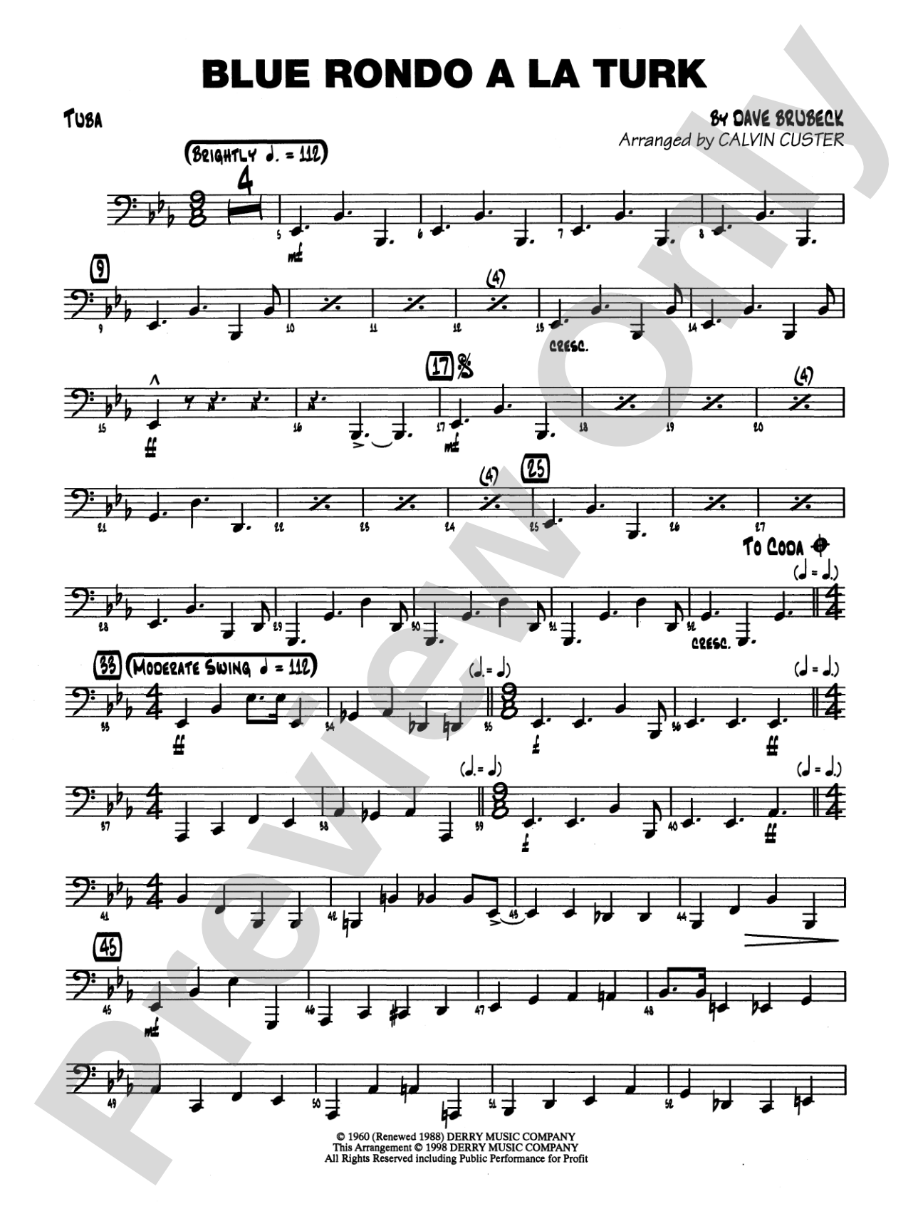 Blue Rondo ala Turk: Tuba