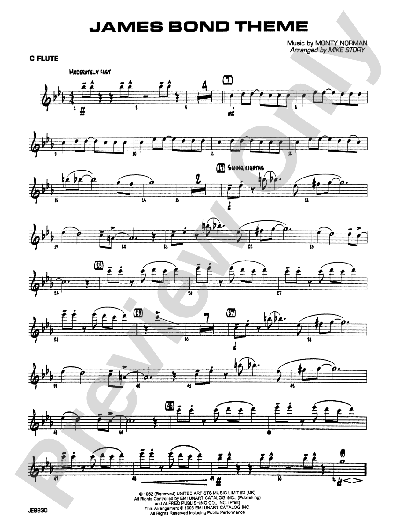 James Bond Theme: Flute