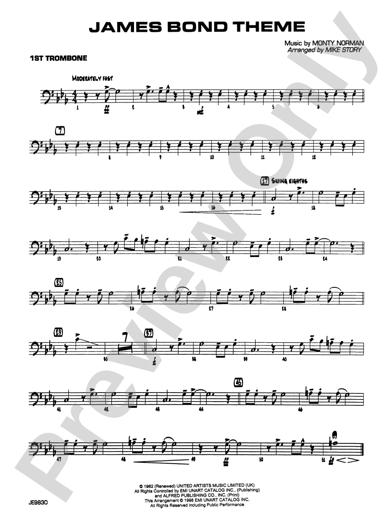 James Bond Theme: 1st Trombone