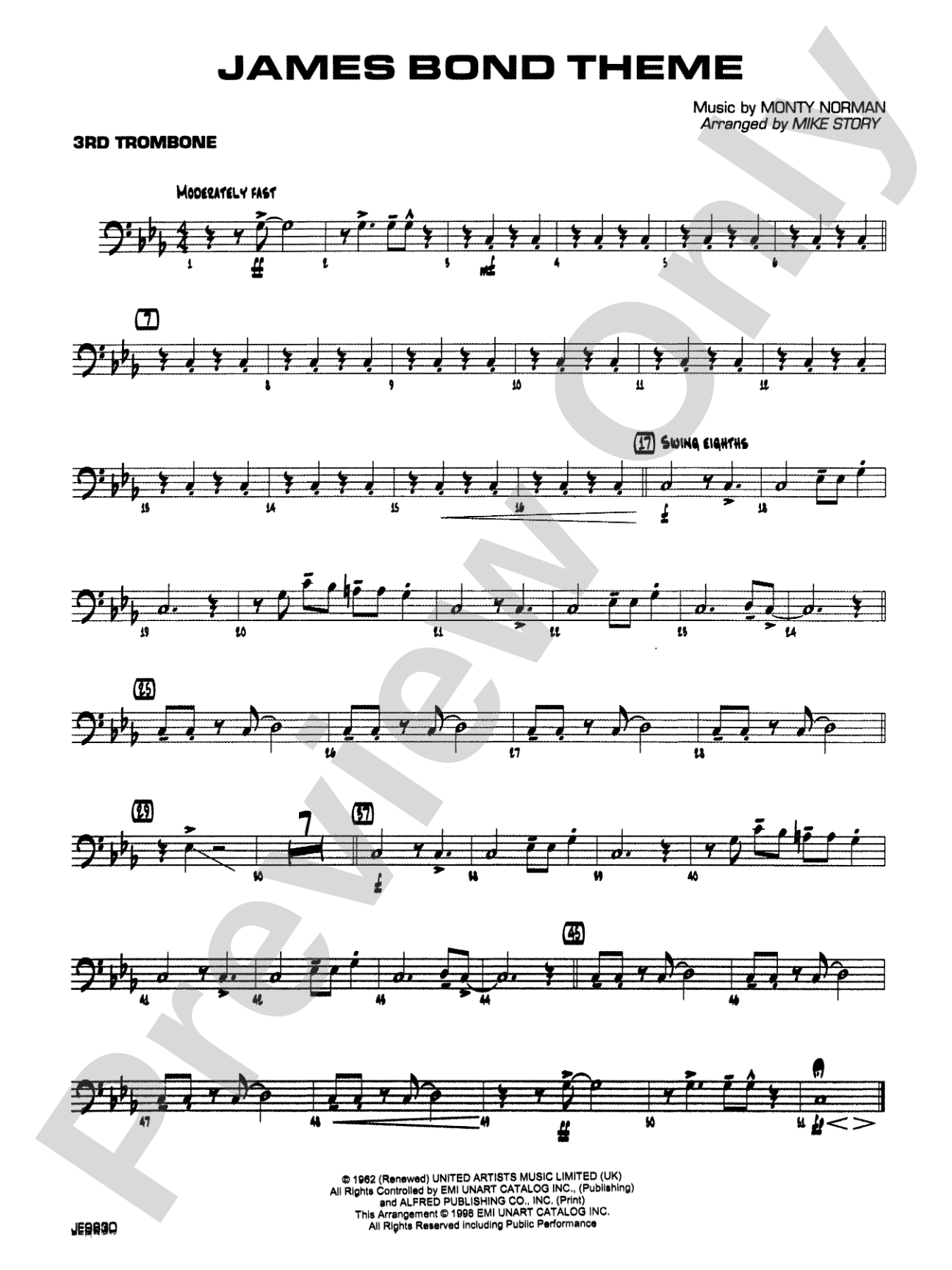 James Bond Theme: 3rd Trombone