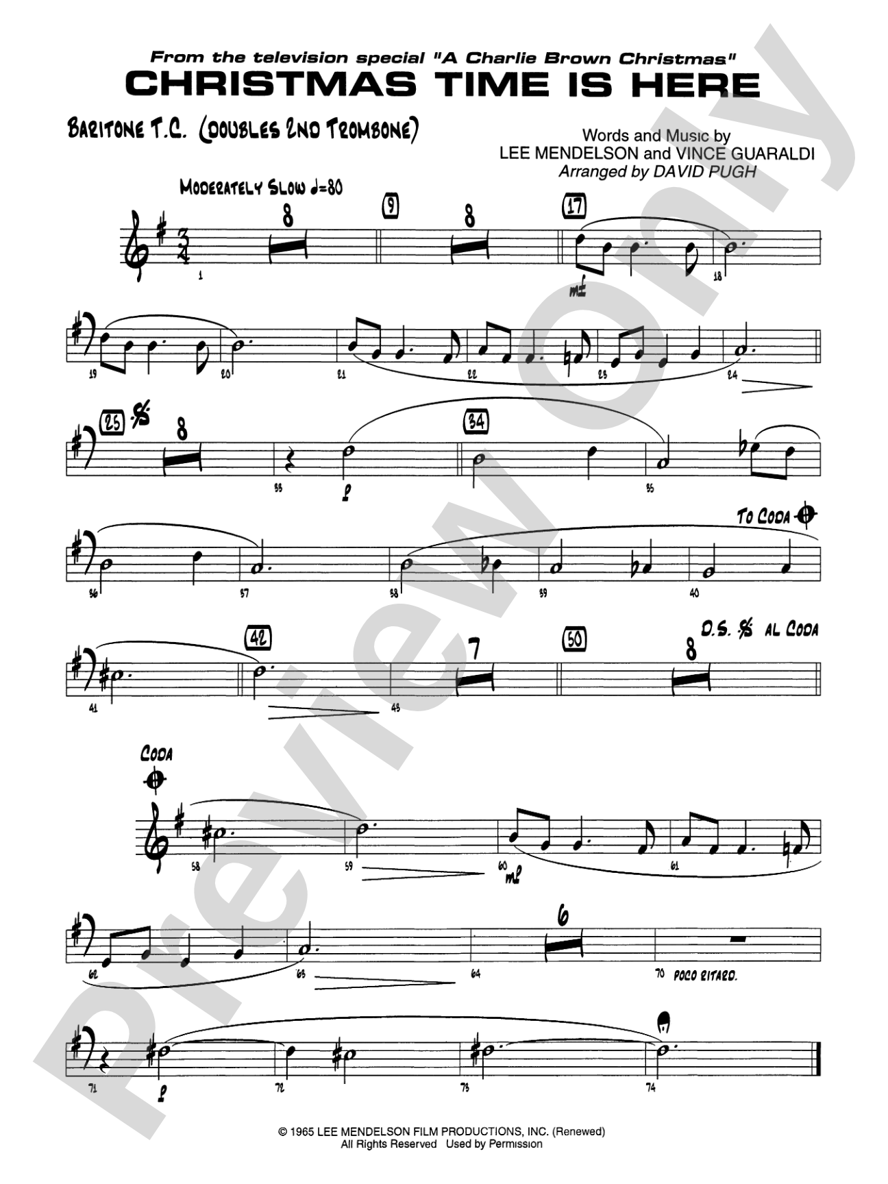 Christmas Time Is Here: Baritone T.C.