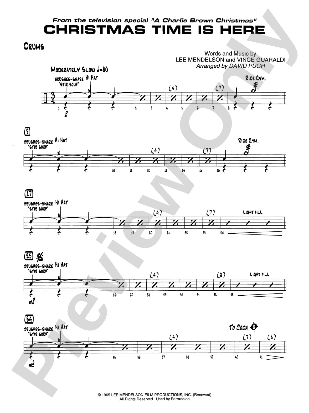 Christmas Time Is Here: Drums