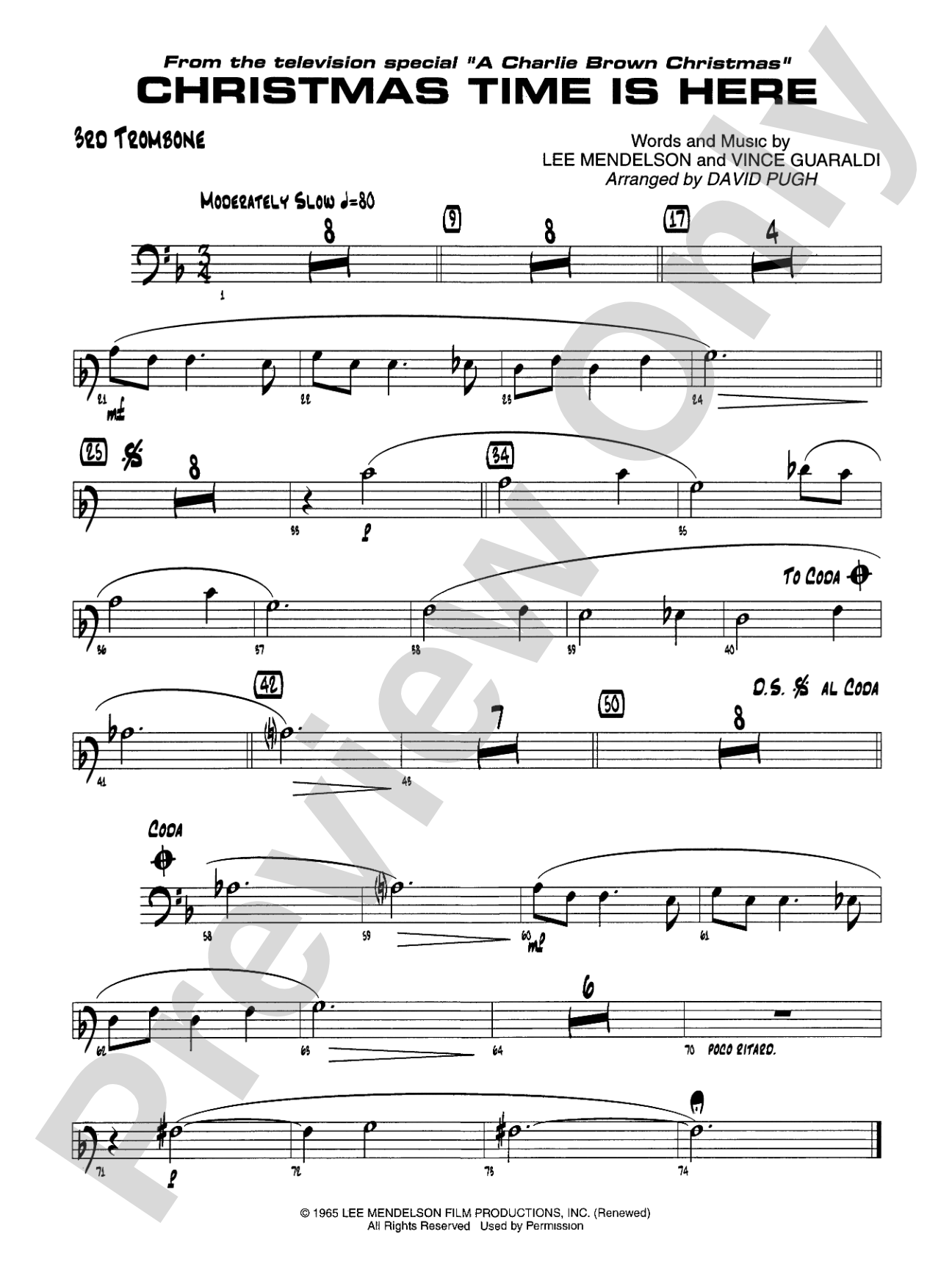 Christmas Time Is Here: 3rd Trombone