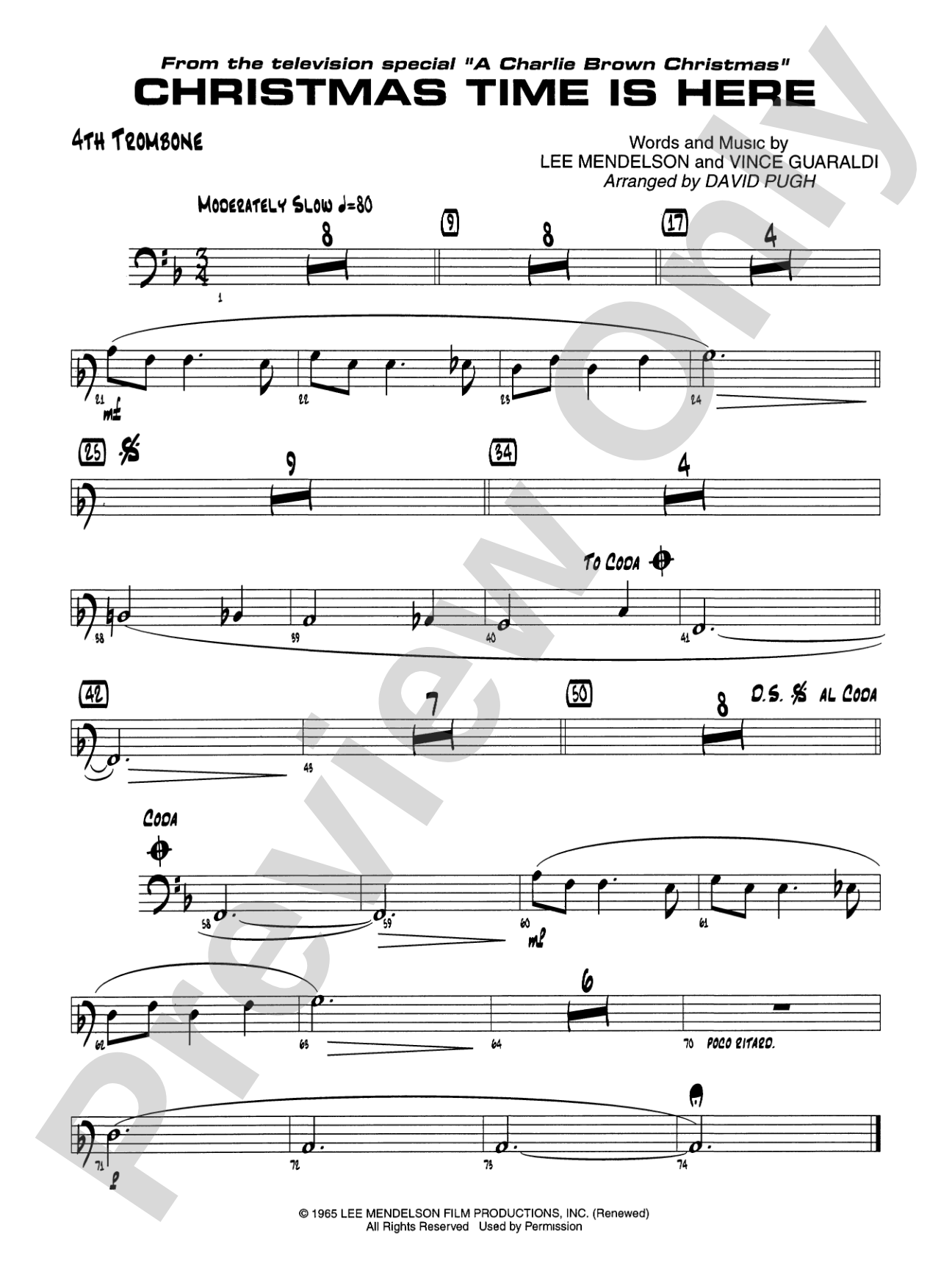 Christmas Time Is Here: 4th Trombone