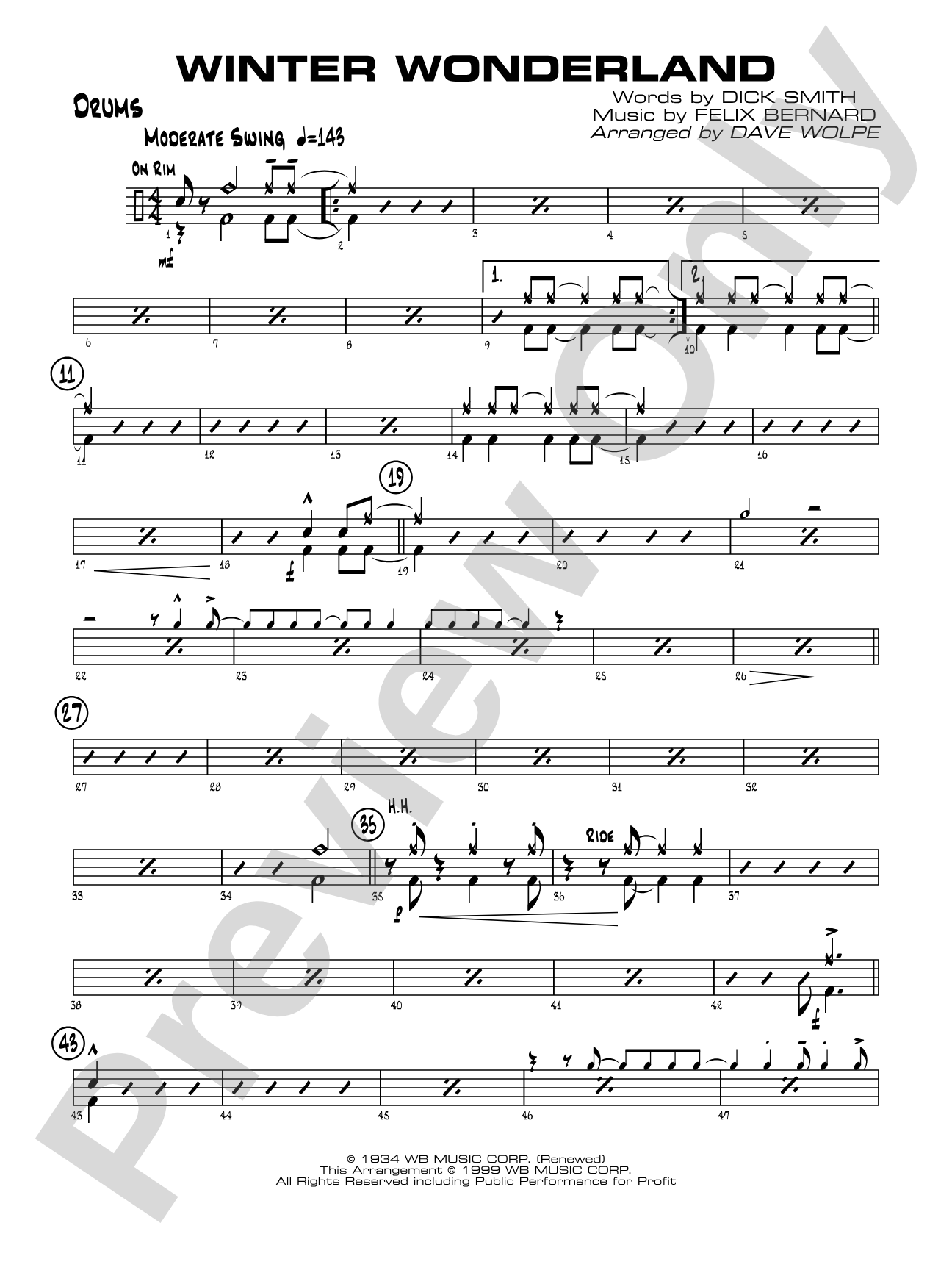 Winter Wonderland: Drums