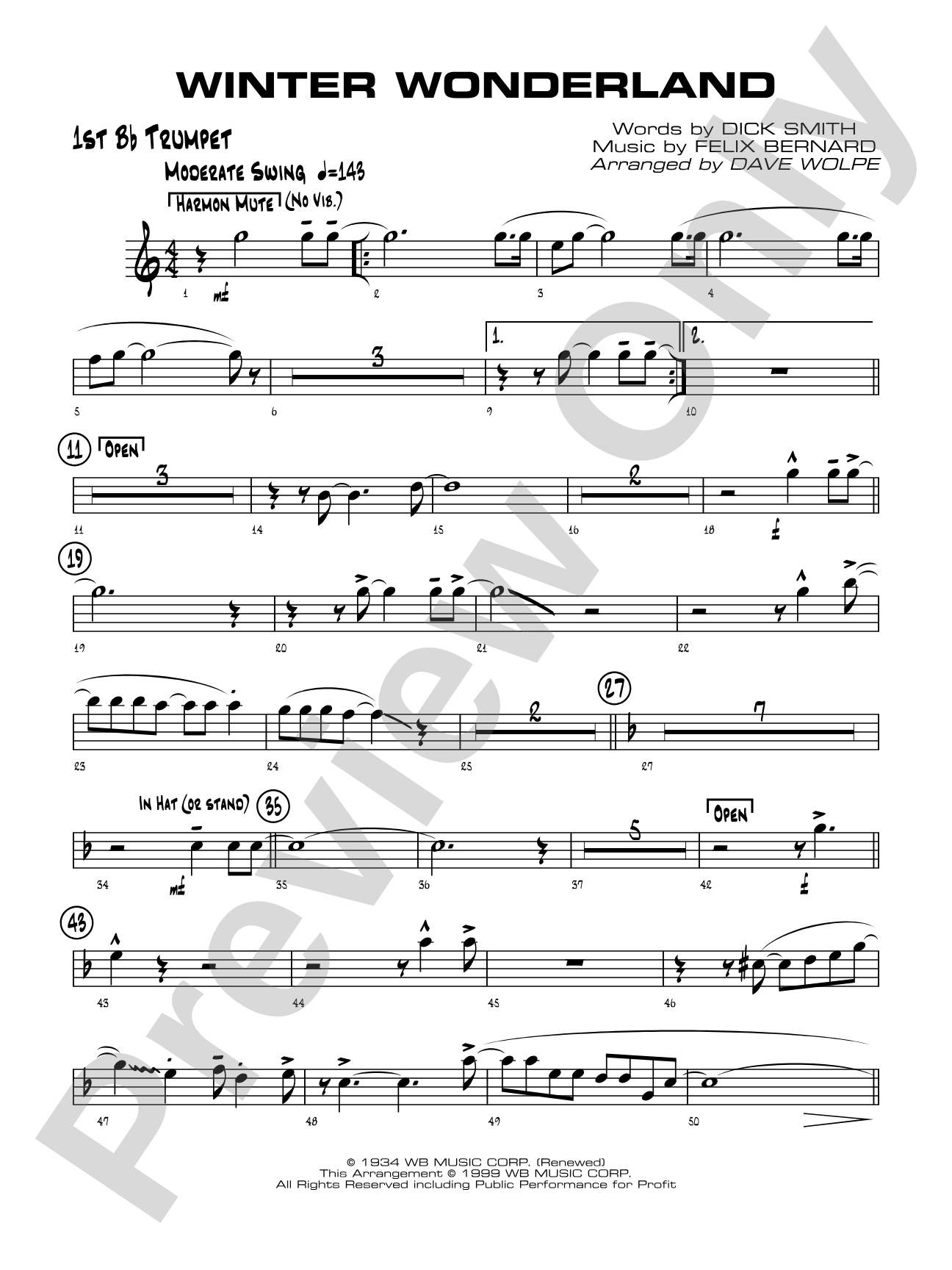 Winter Wonderland: 1st B-flat Trumpet