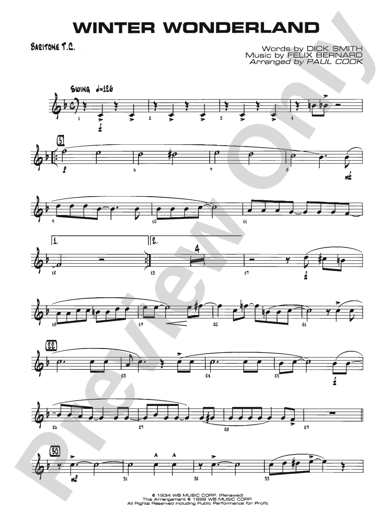 Winter Wonderland: Baritone T.C.