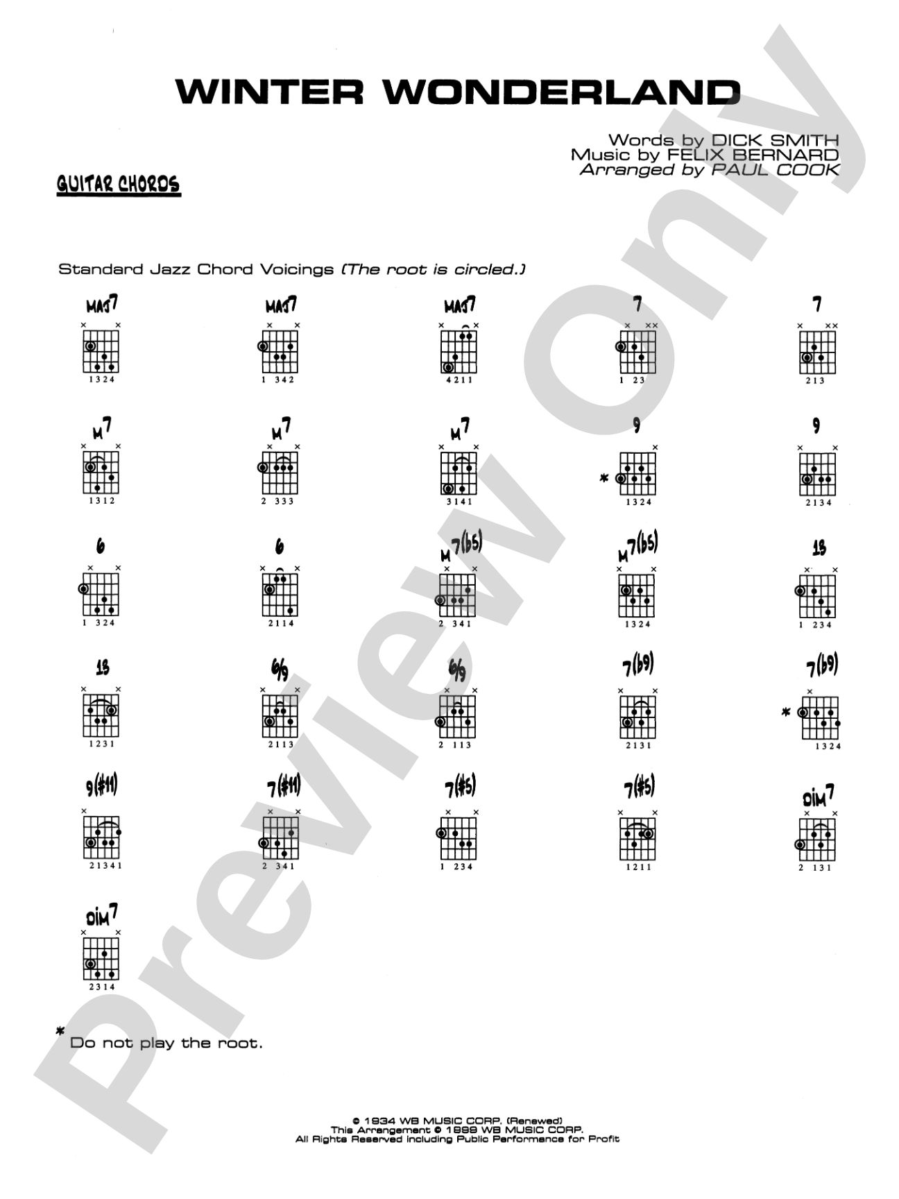 Winter Wonderland: Guitar Chords