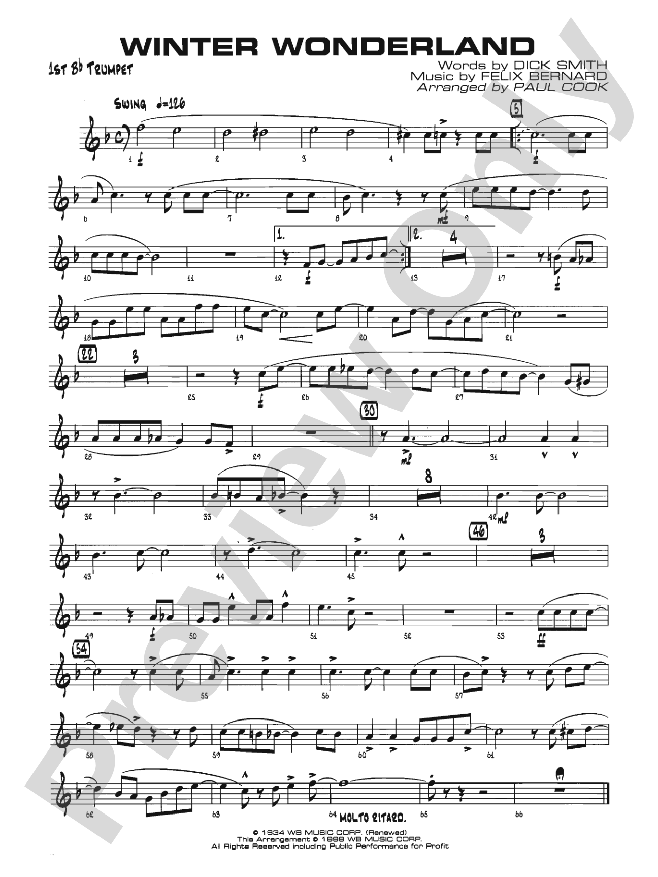 Winter Wonderland: 1st B-flat Trumpet