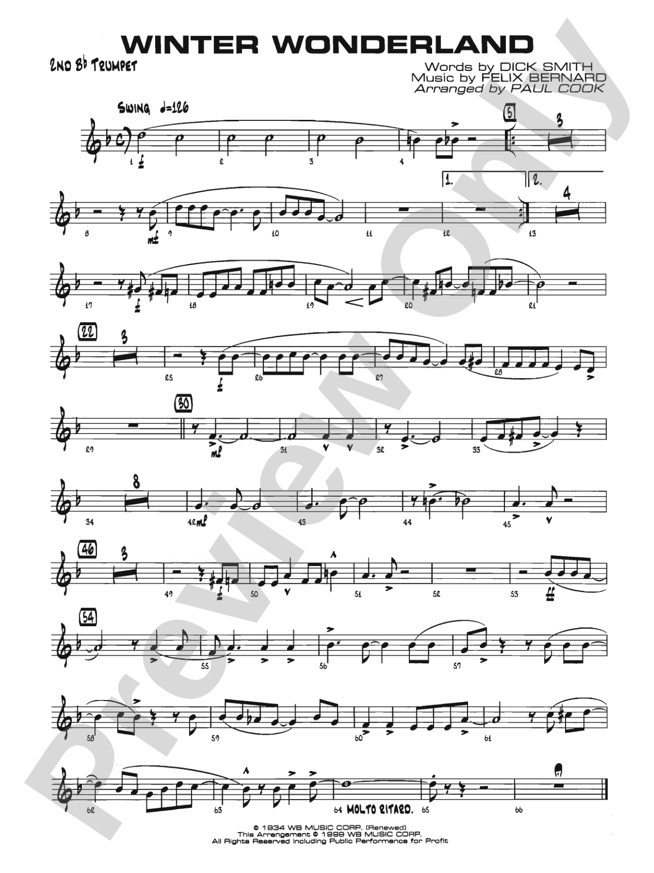 Winter Wonderland: 2nd B-flat Trumpet