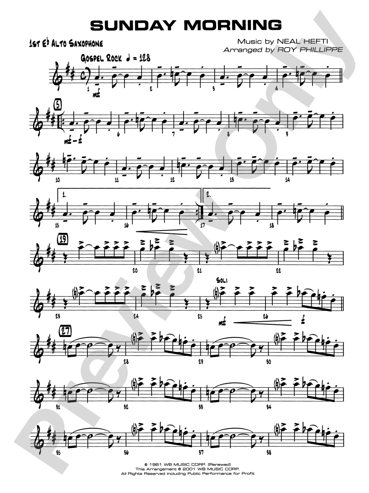 Sunday Morning: E-flat Alto Saxophone