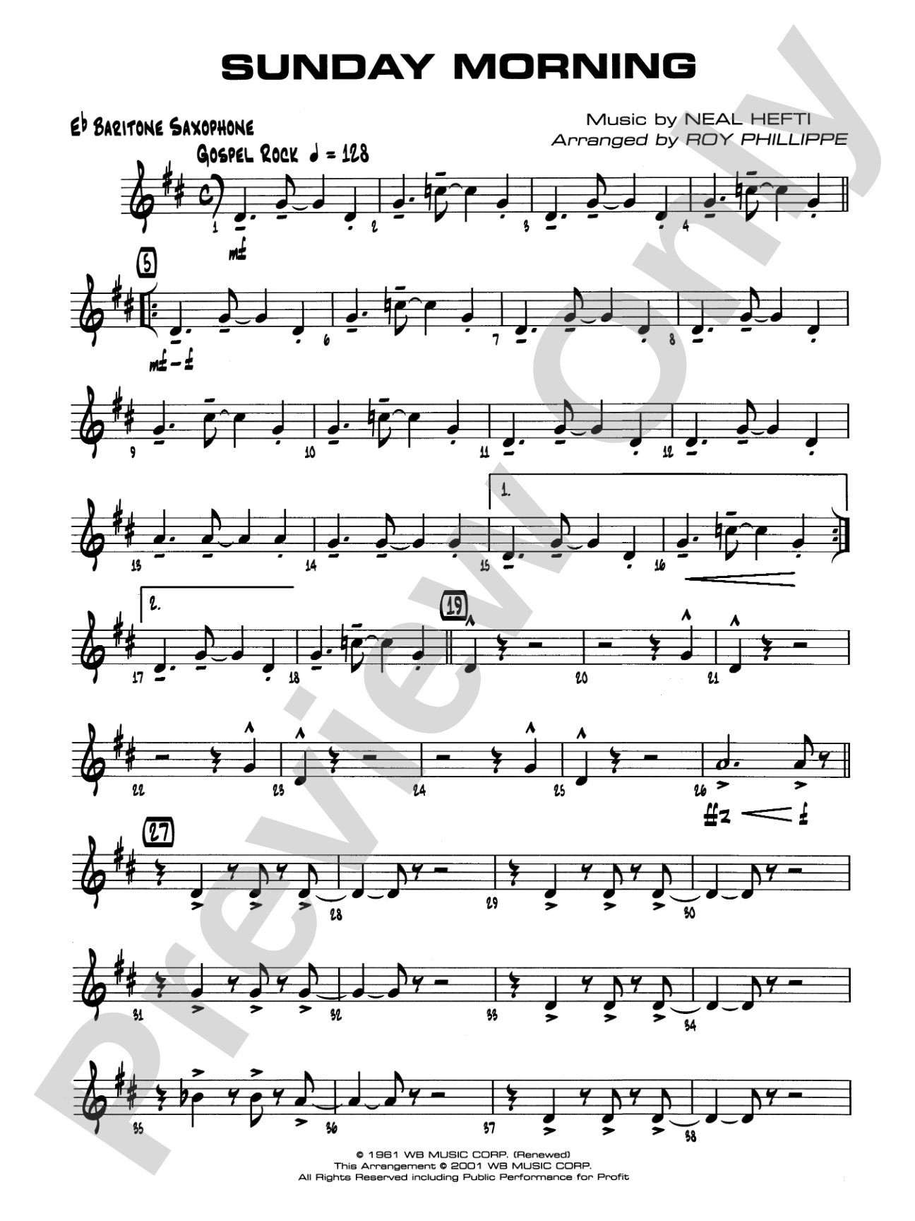 Sunday Morning: E-flat Baritone Saxophone