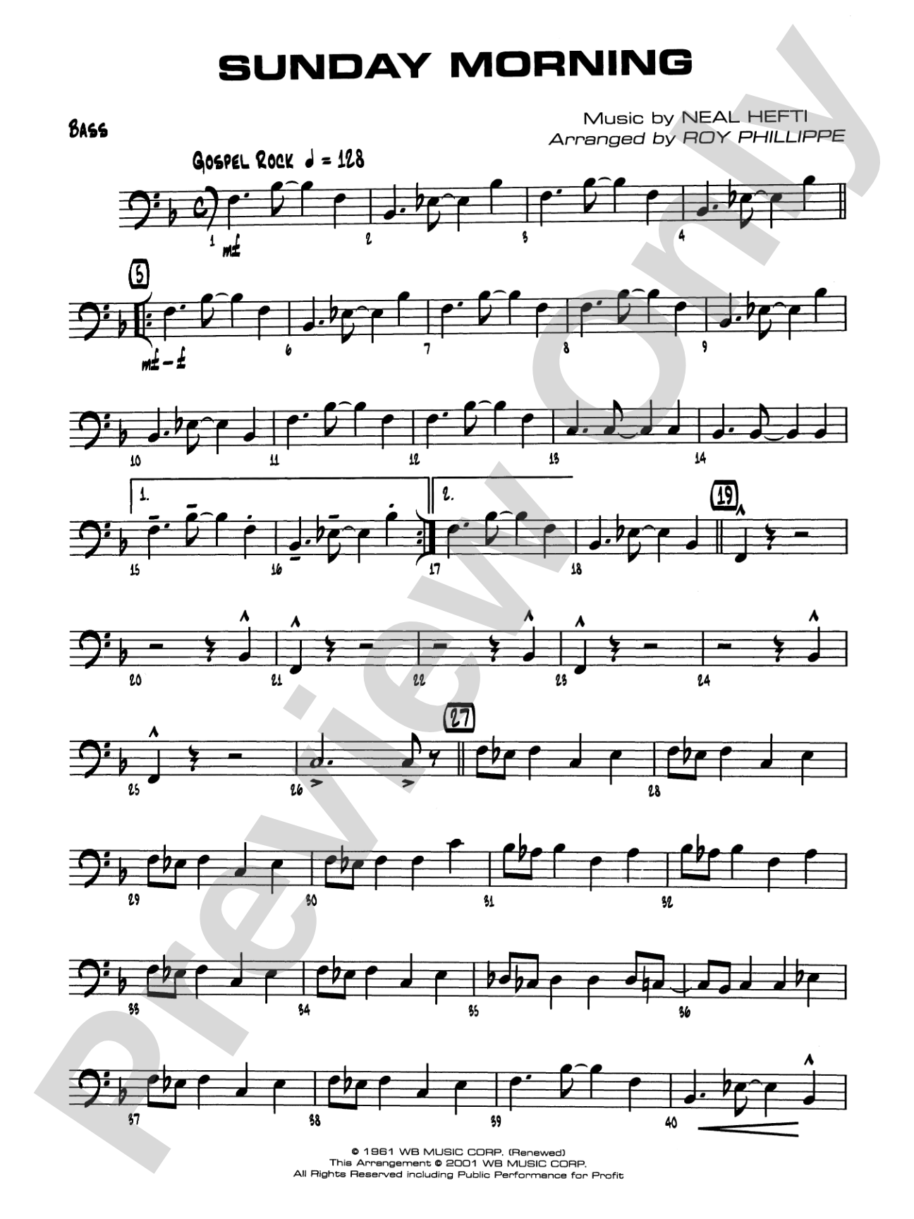 Sunday Morning: String Bass