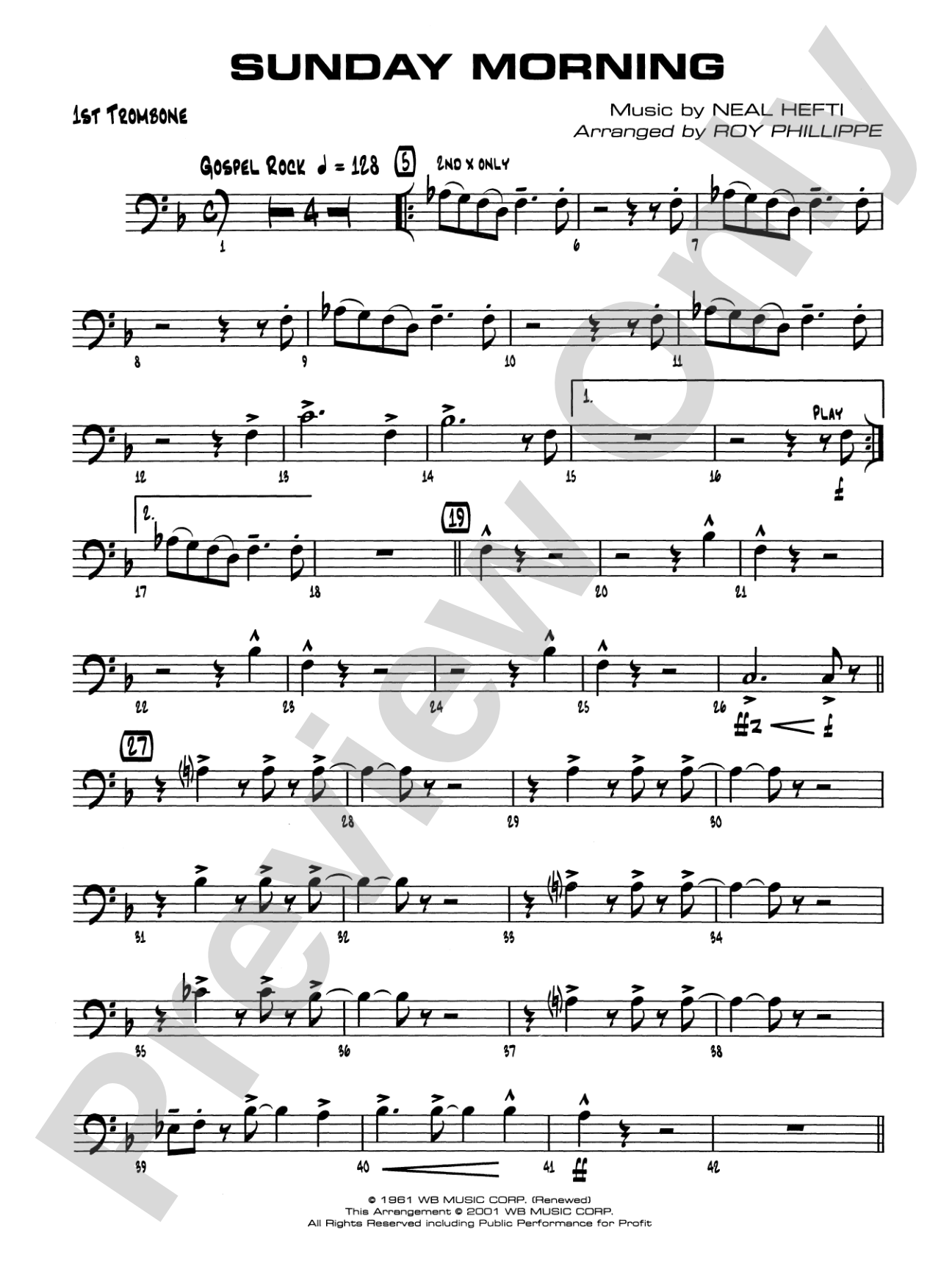 Sunday Morning: 1st Trombone