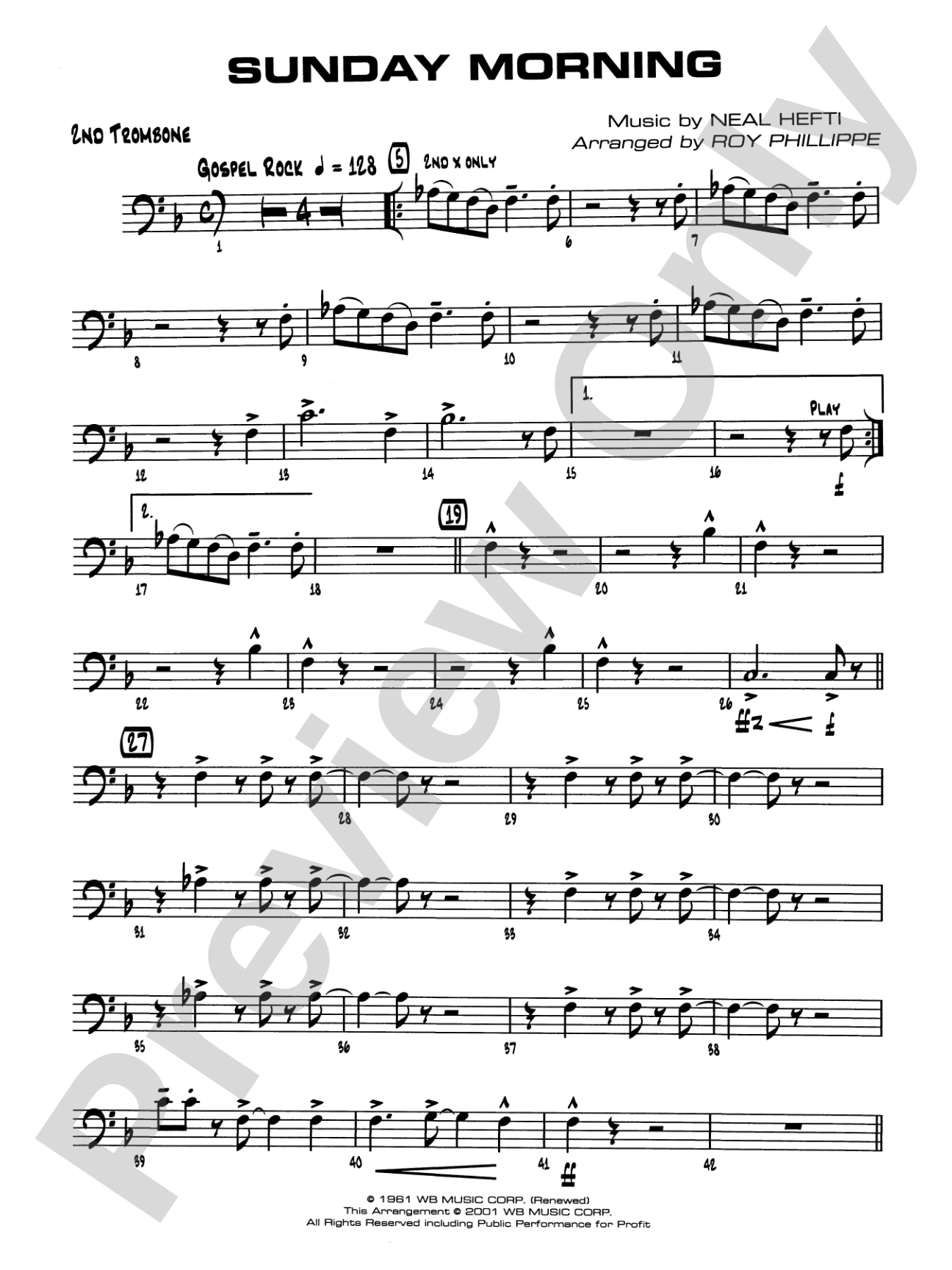 Sunday Morning: 2nd Trombone