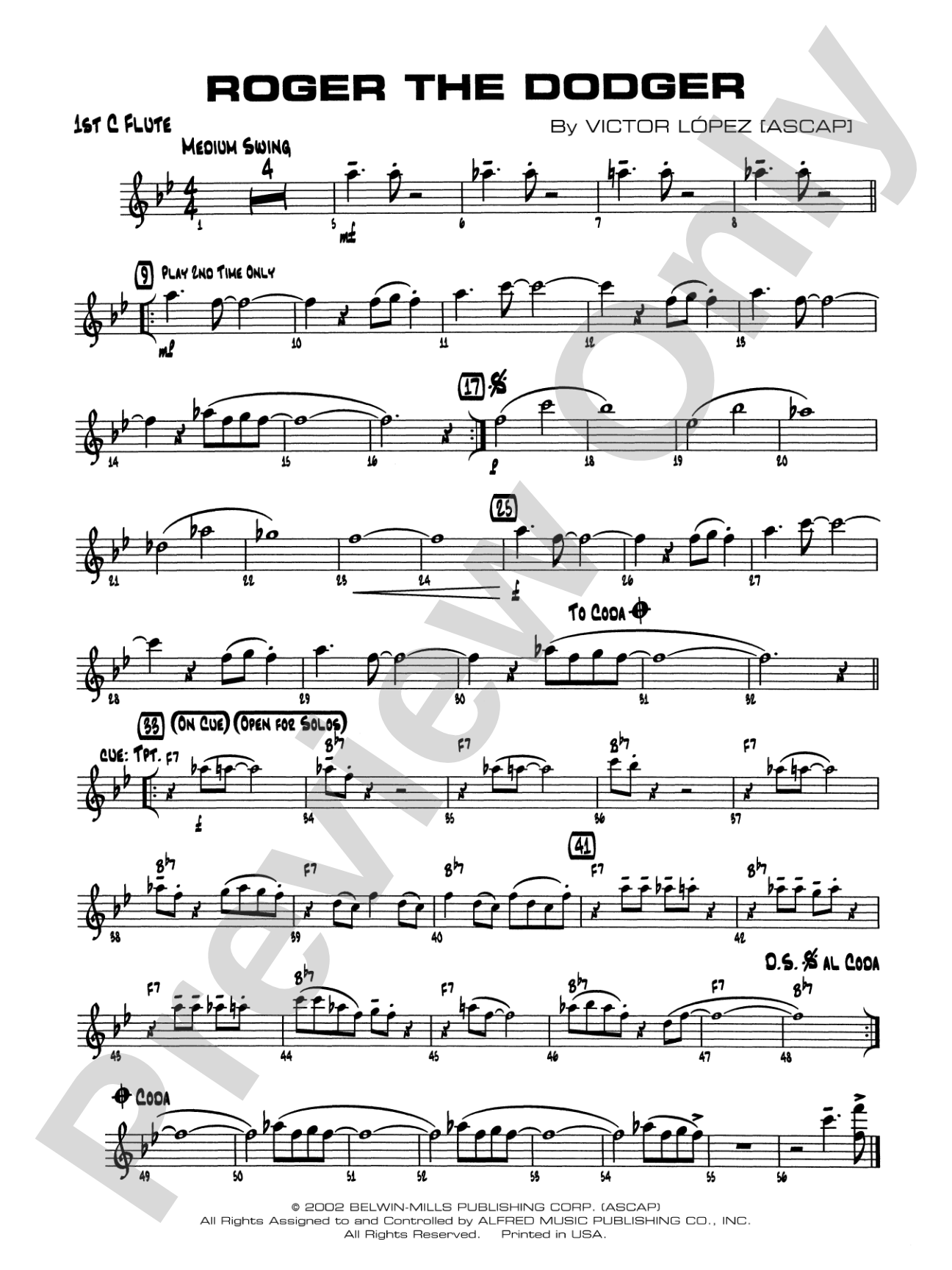 Roger the Dodger: Flute
