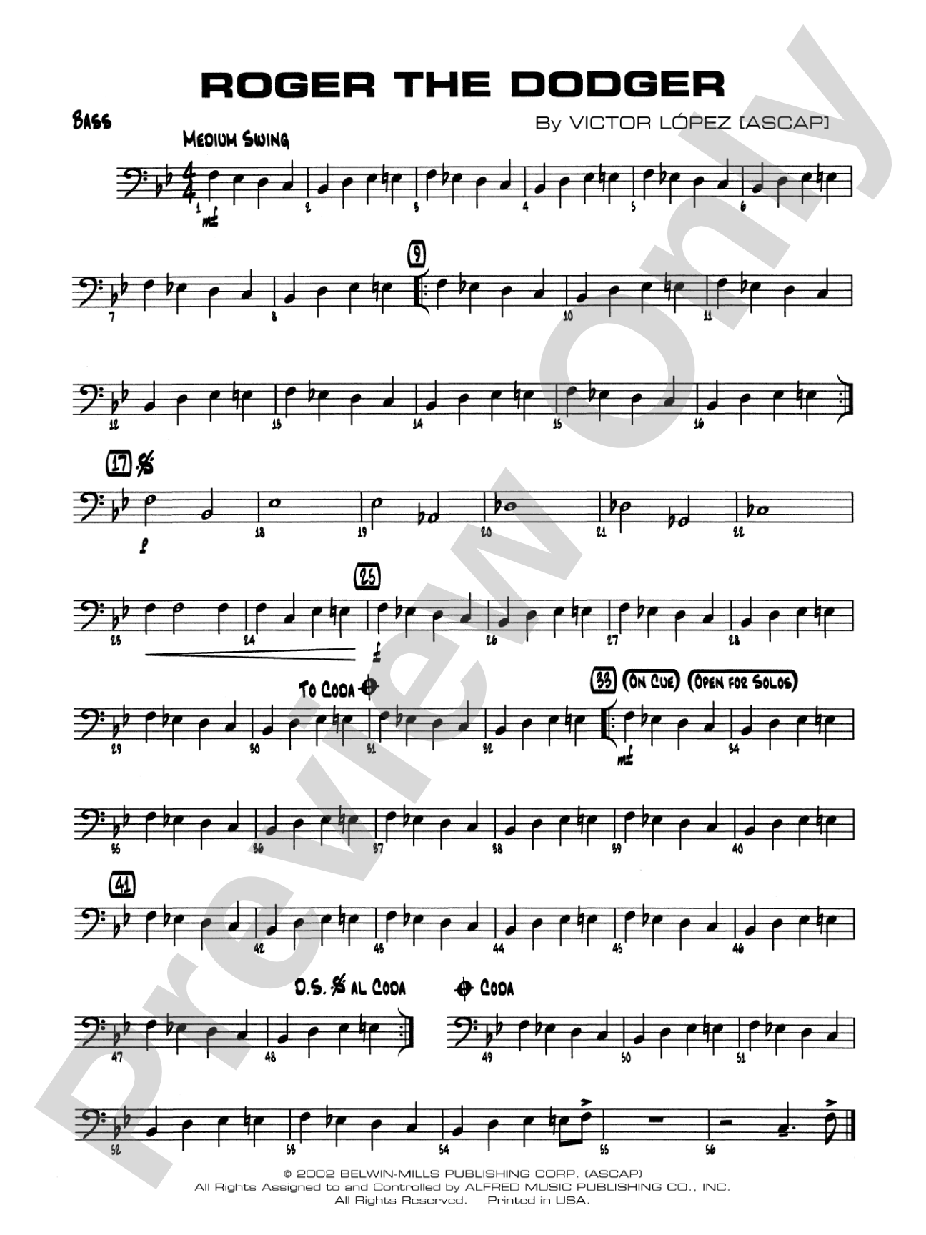 Roger the Dodger: String Bass
