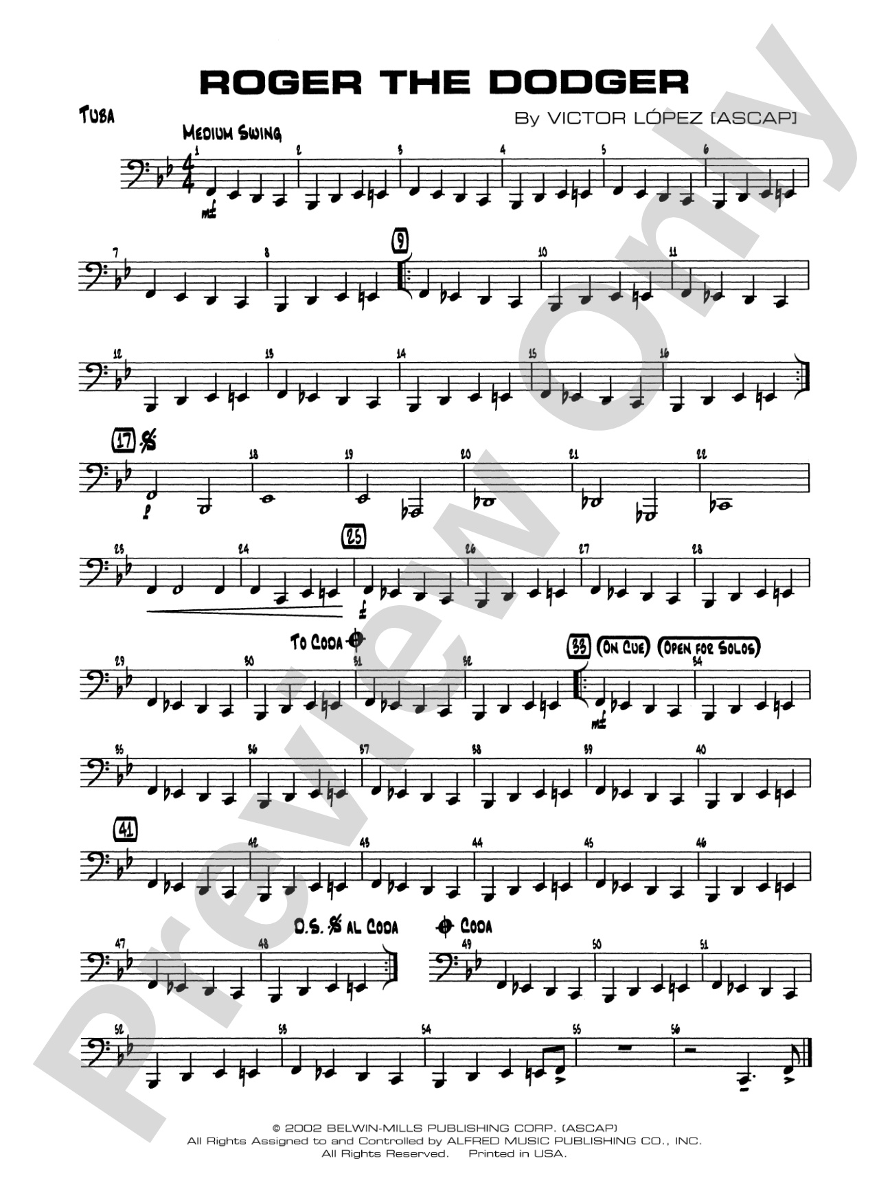 Roger the Dodger: Tuba
