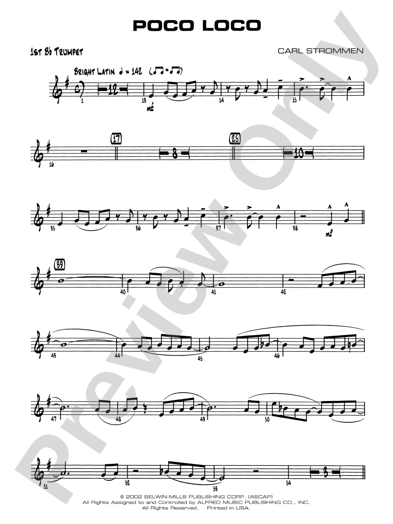 Poco Loco: 1st B-flat Trumpet