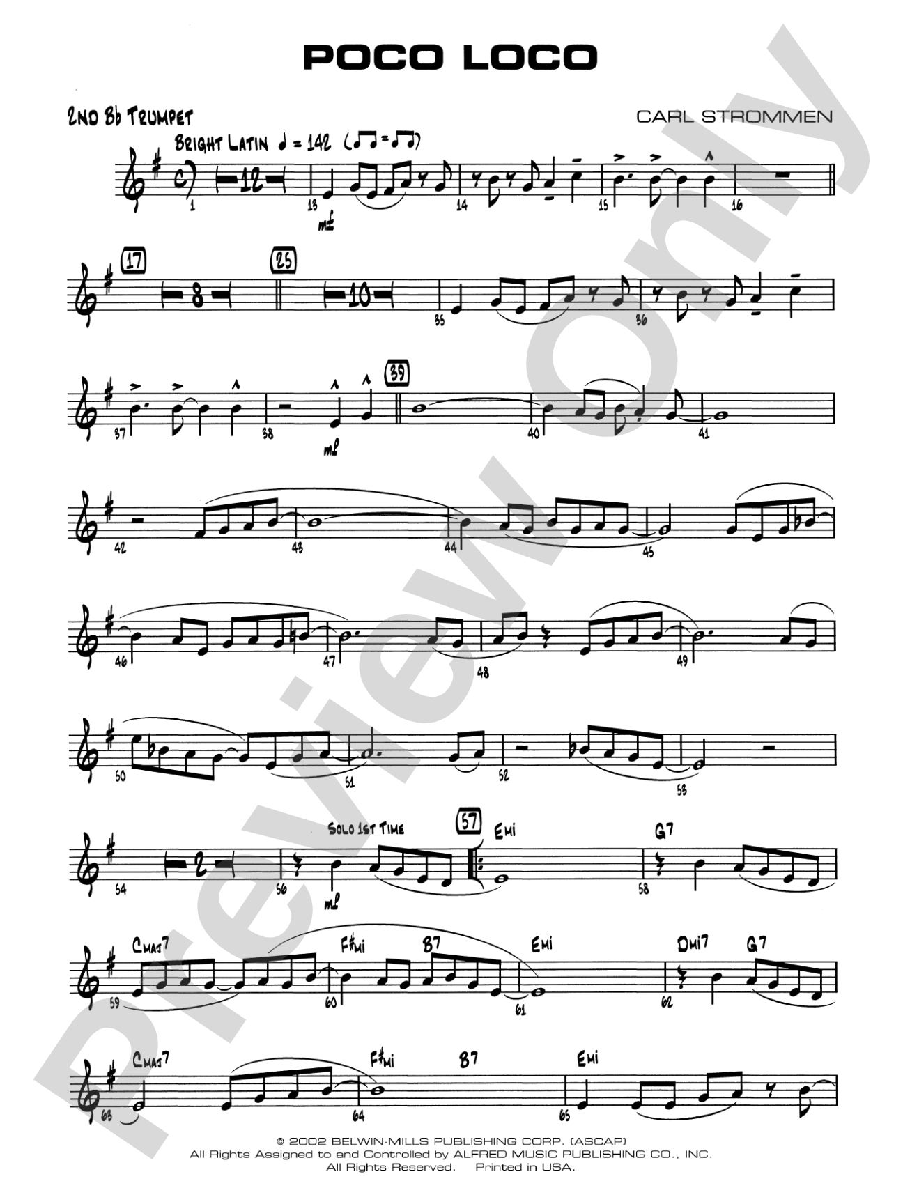Poco Loco: 2nd B-flat Trumpet