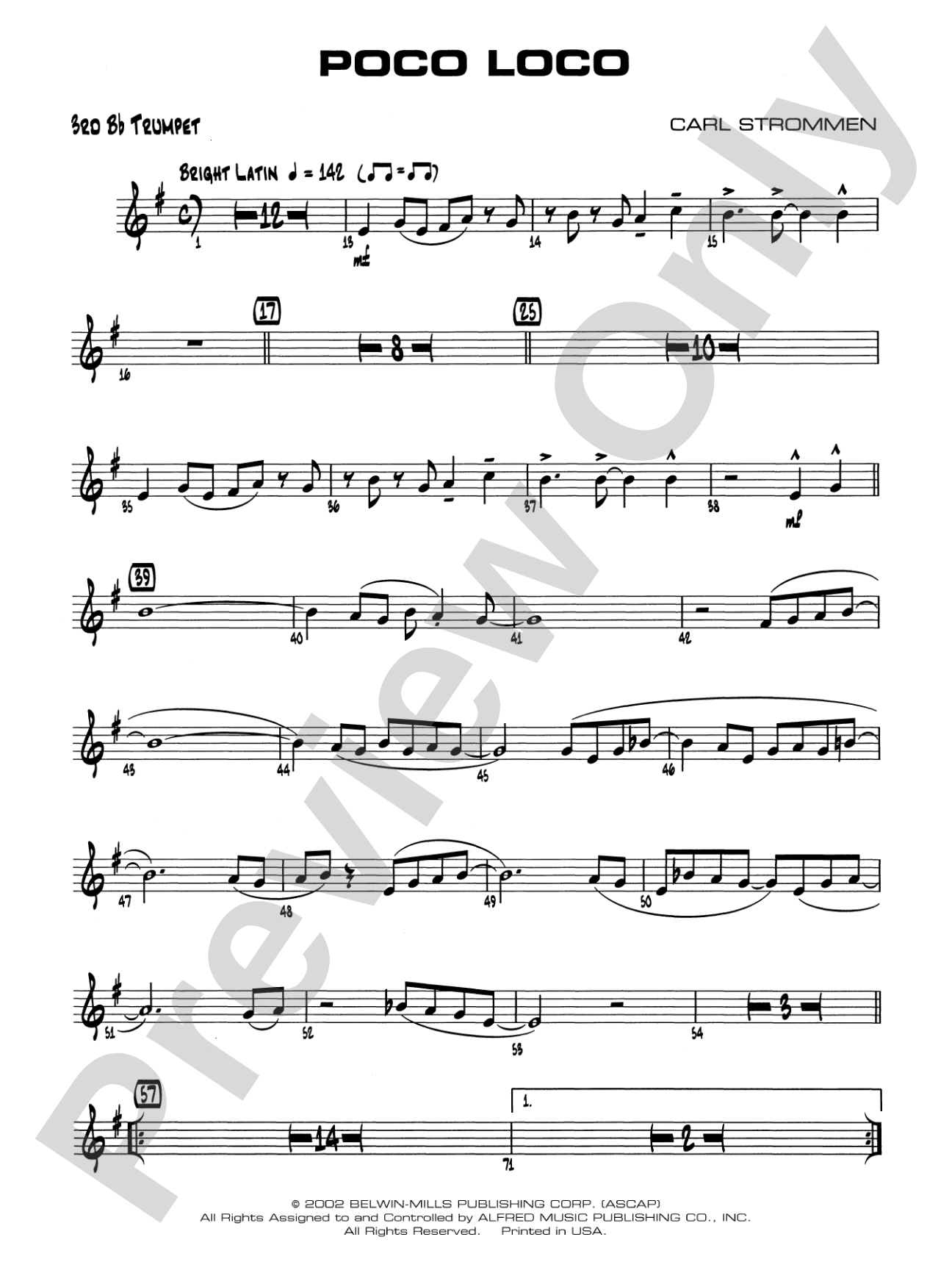Poco Loco: 3rd B-flat Trumpet