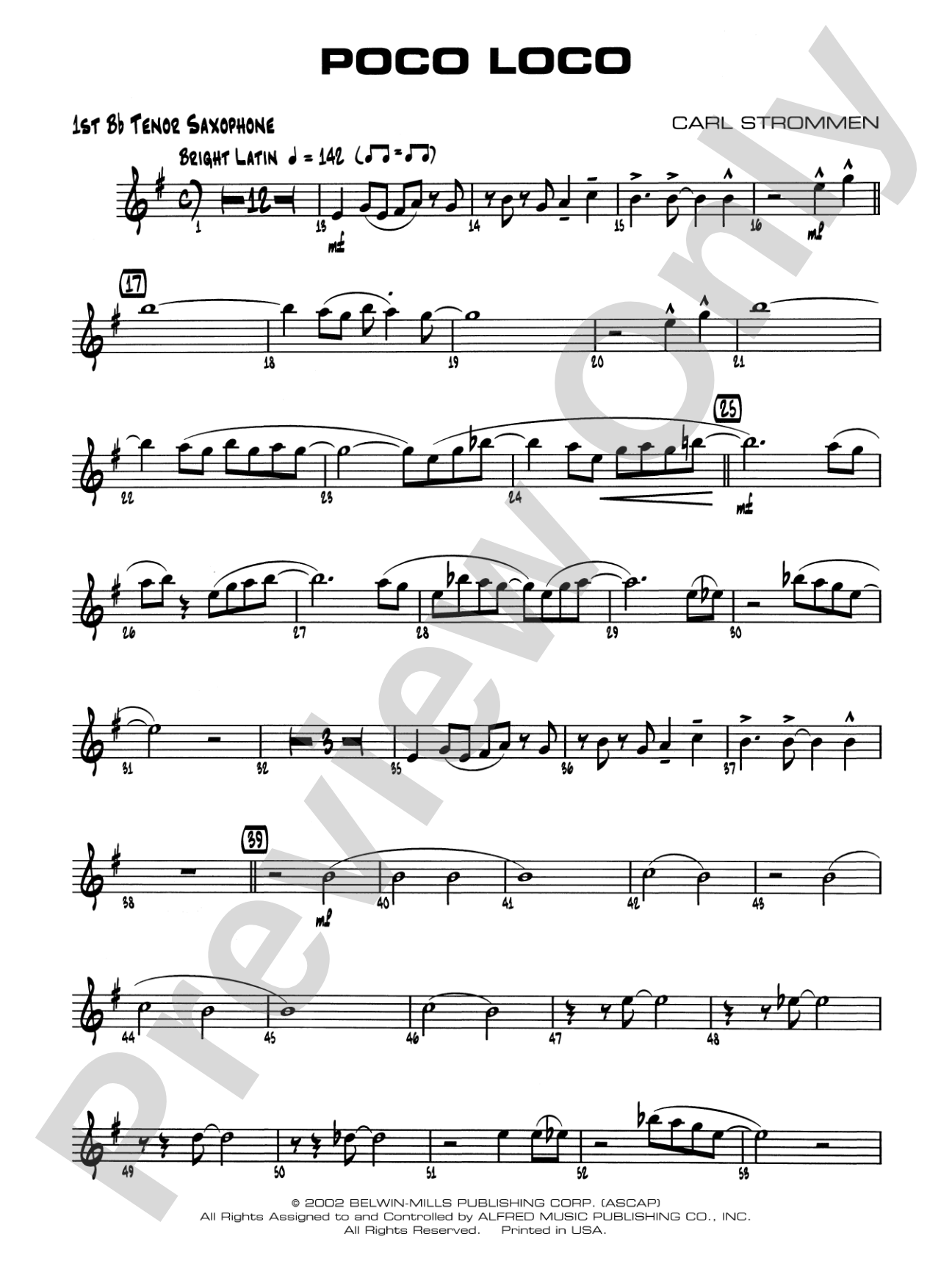 Poco Loco: B-flat Tenor Saxophone