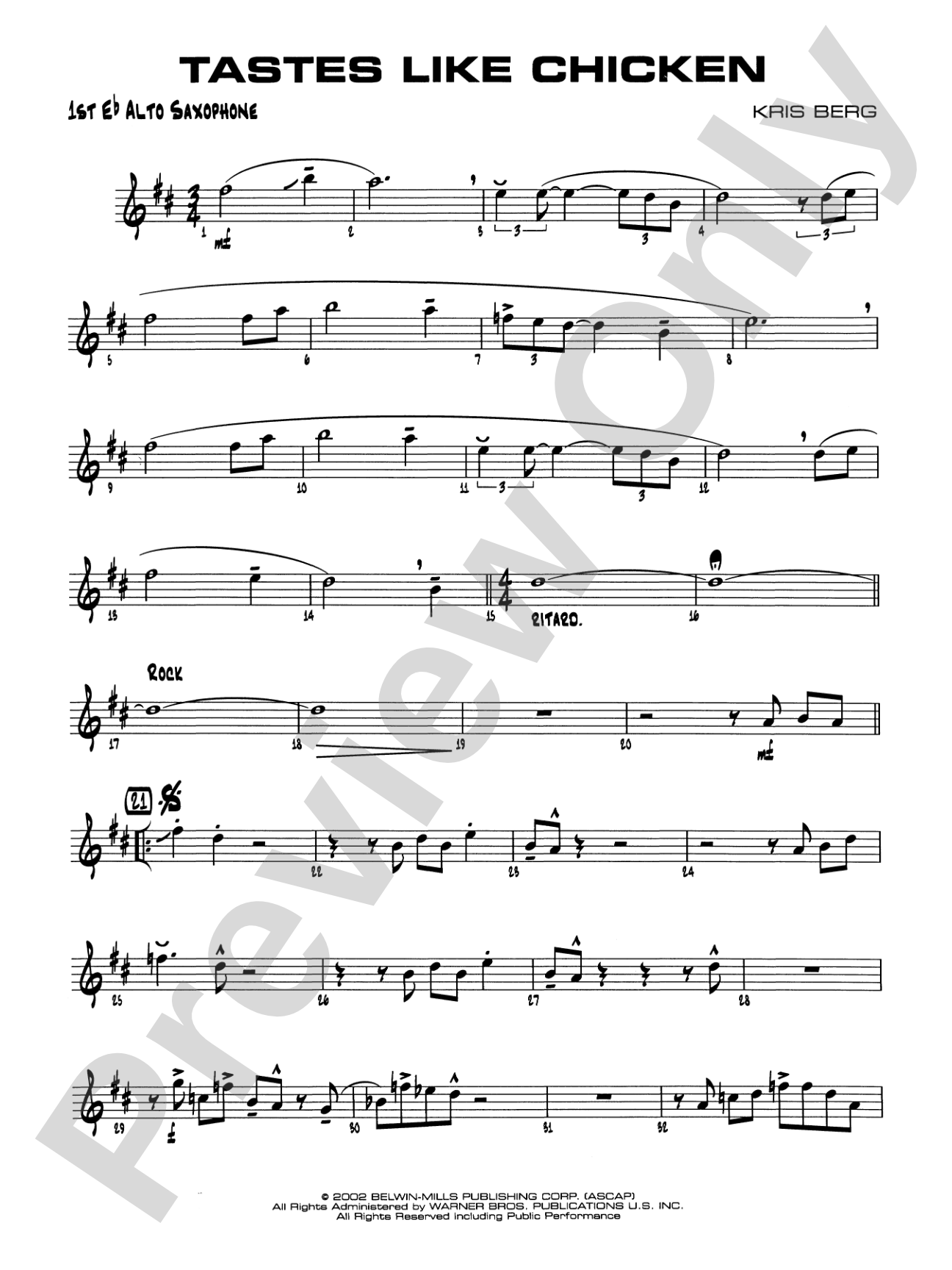 Tastes Like Chicken: E-flat Alto Saxophone