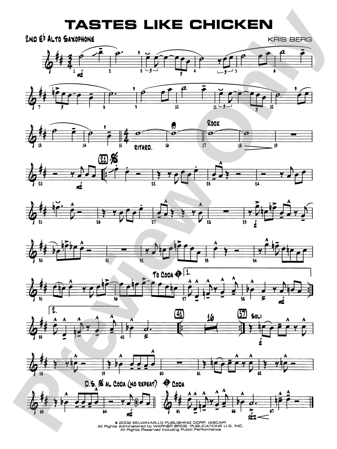 Tastes Like Chicken: 2nd E-flat Alto Saxophone