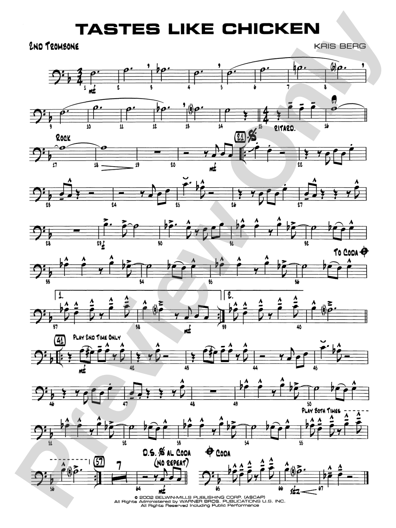 Tastes Like Chicken: 2nd Trombone