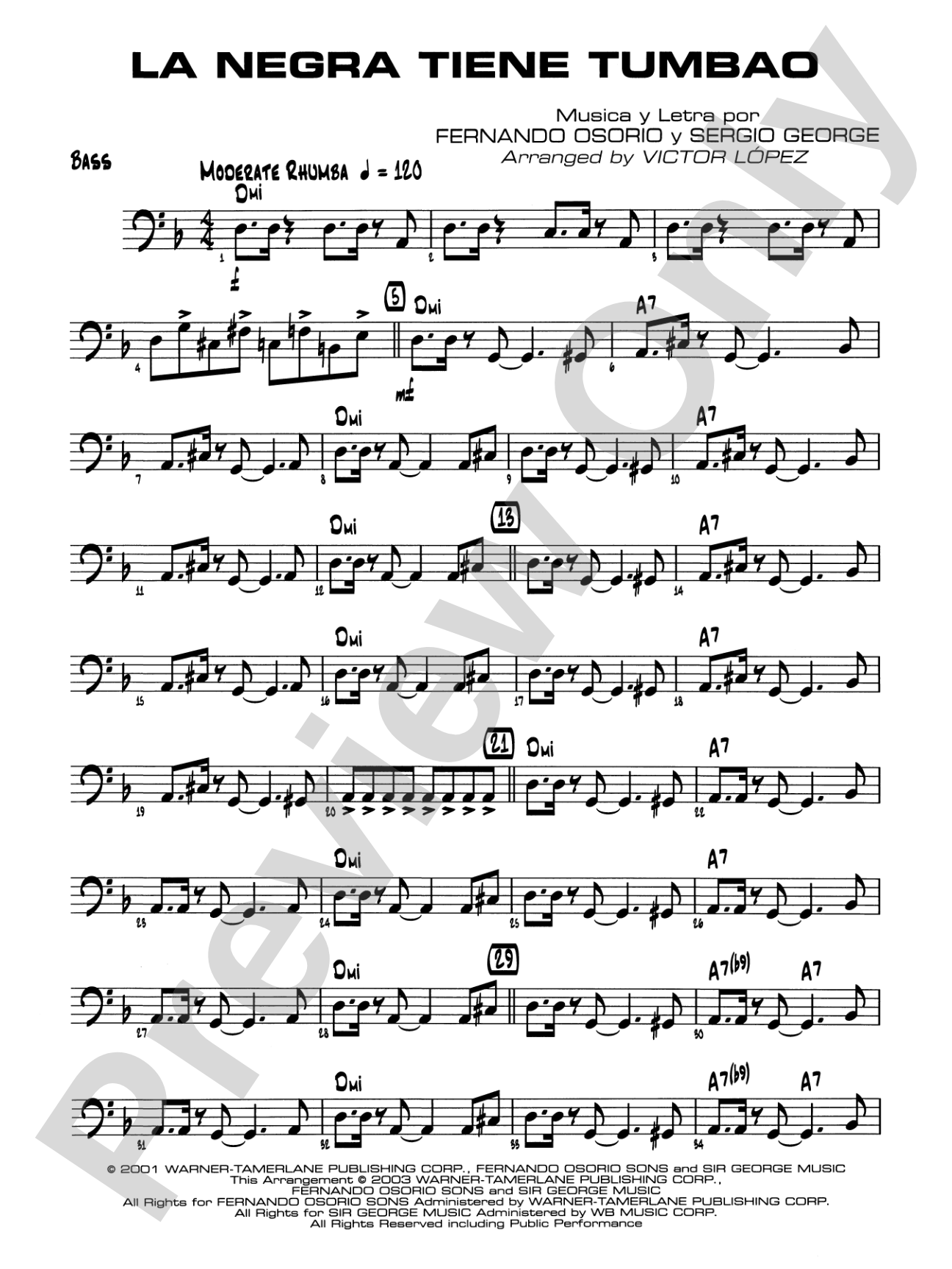 La Negra Tiene Tumbao: String Bass