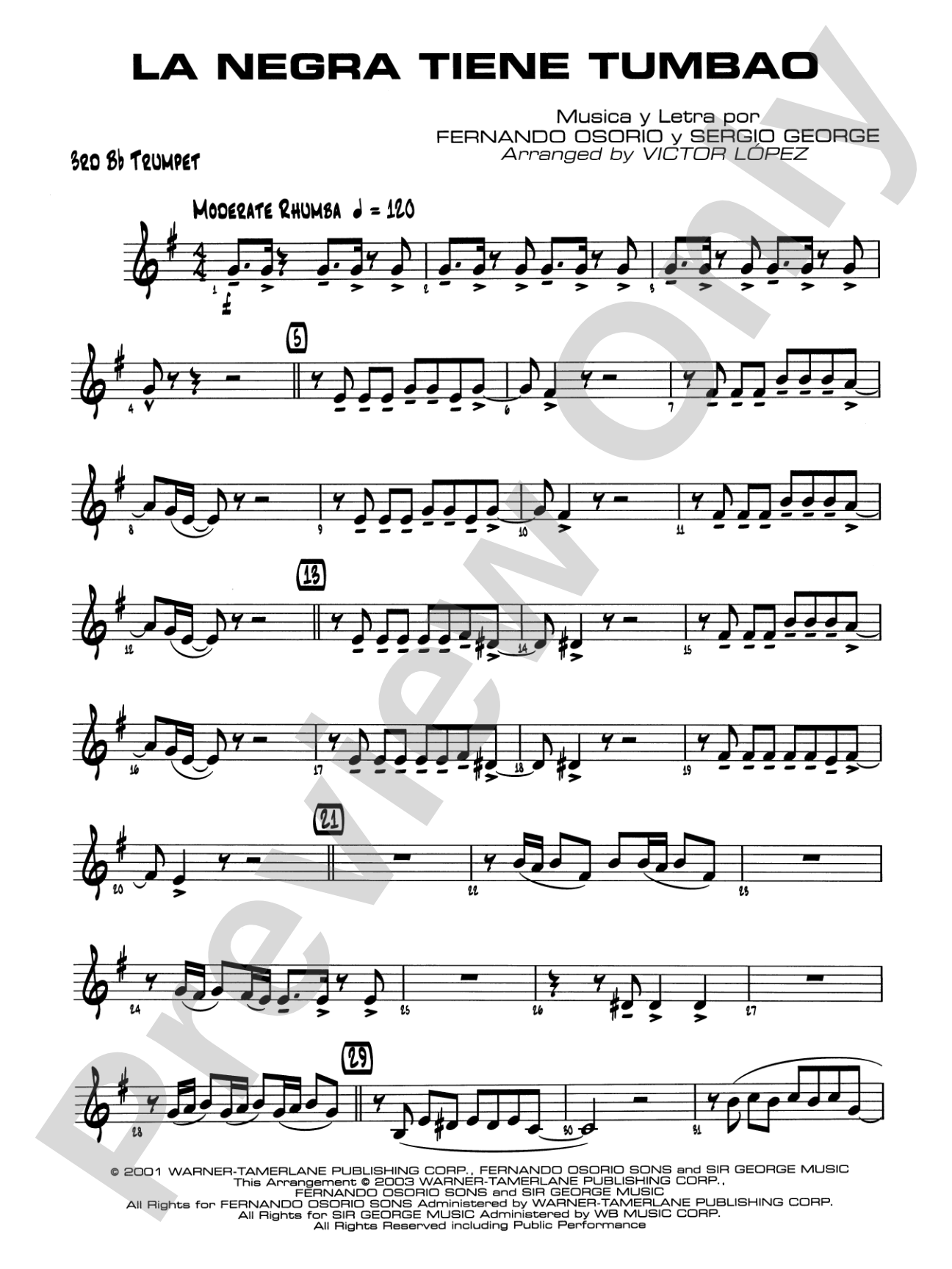 La Negra Tiene Tumbao: 3rd B-flat Trumpet