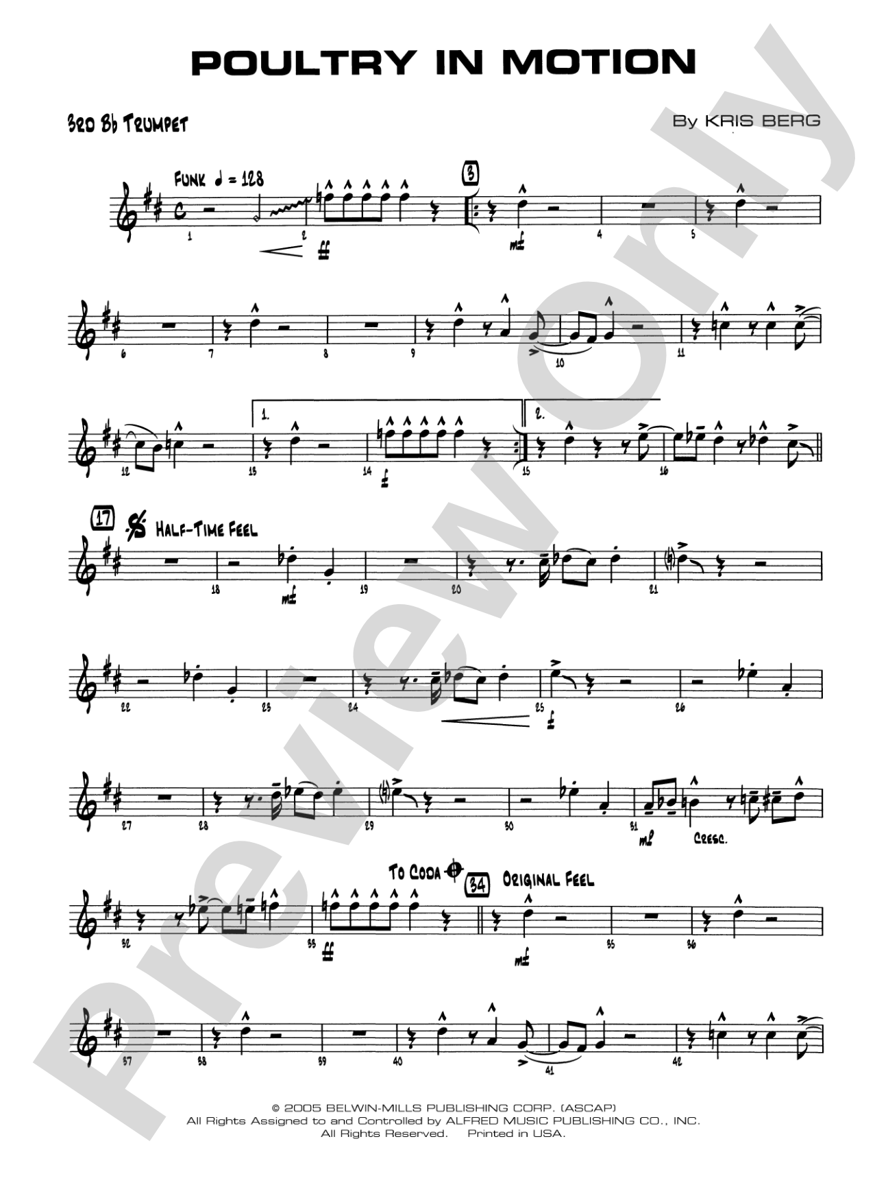 Poultry in Motion: 3rd B-flat Trumpet