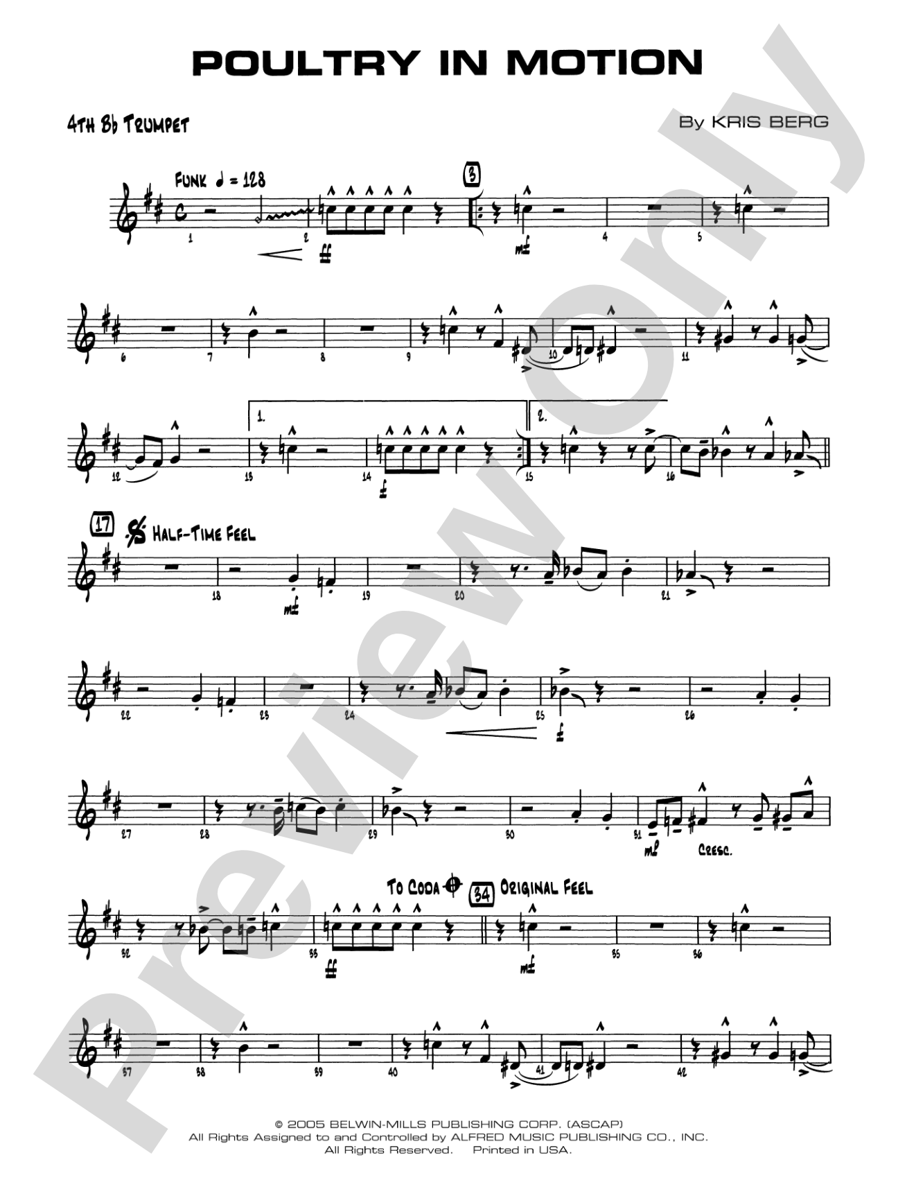Poultry in Motion: 4th B-flat Trumpet