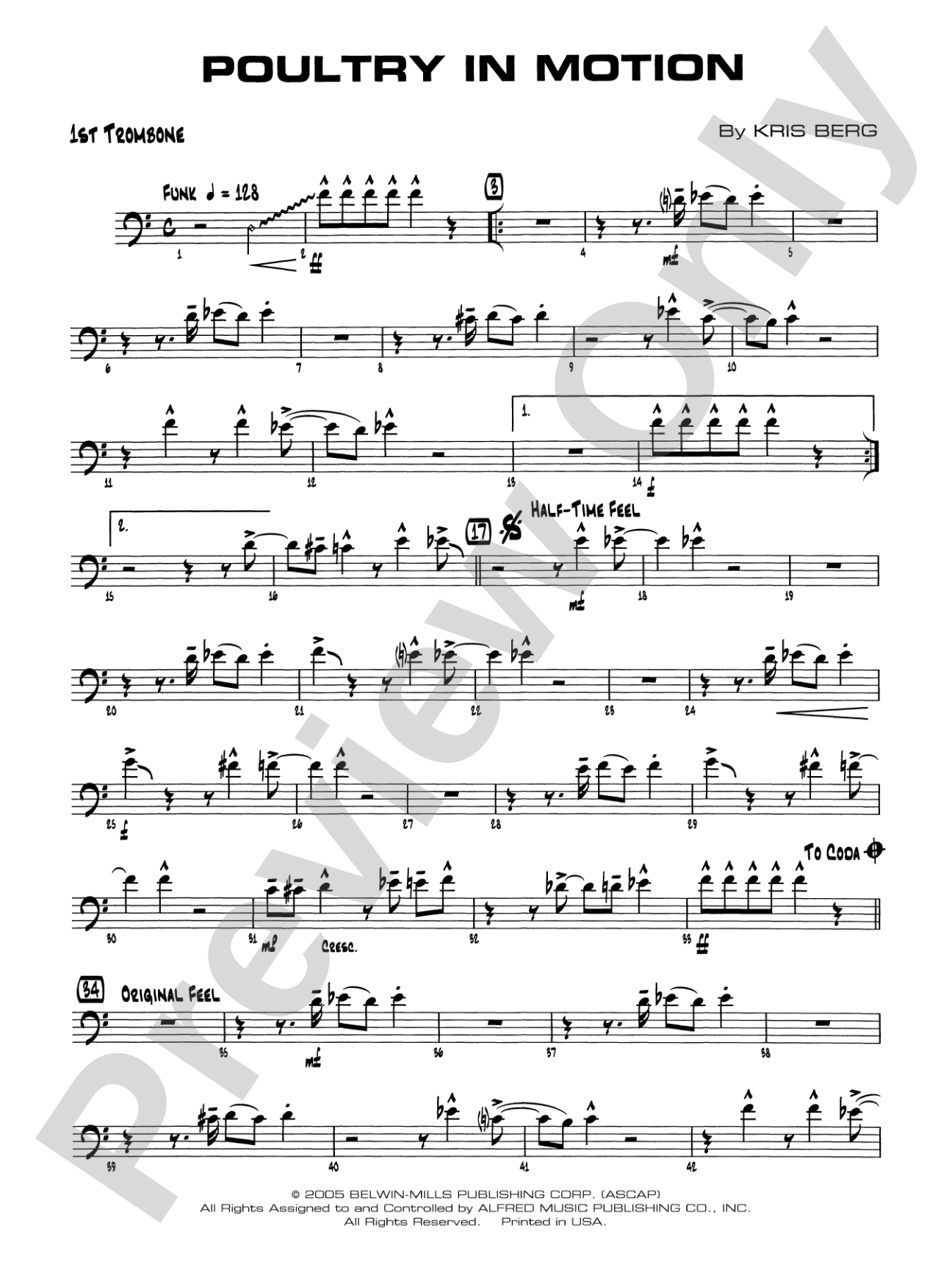 Poultry in Motion: 1st Trombone